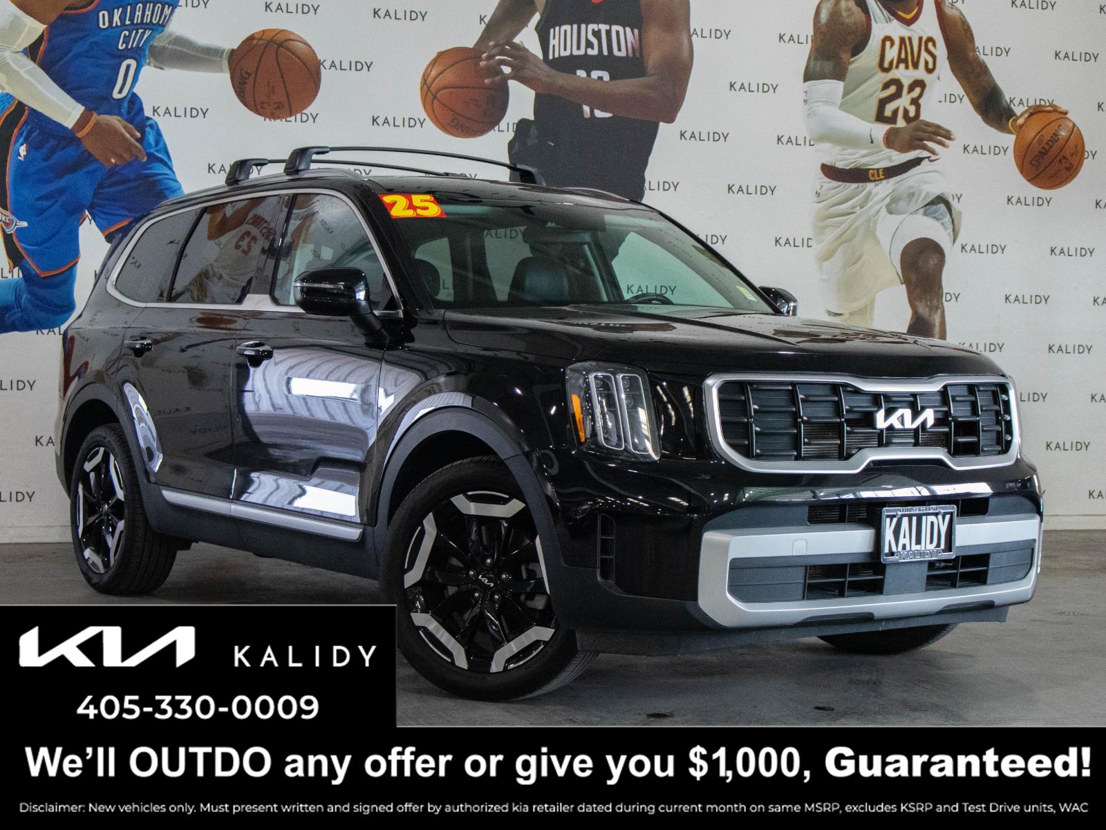 Ebony Black 2025 Kia Telluride S AWD SUV / Crossover All-Wheel Drive Automatic