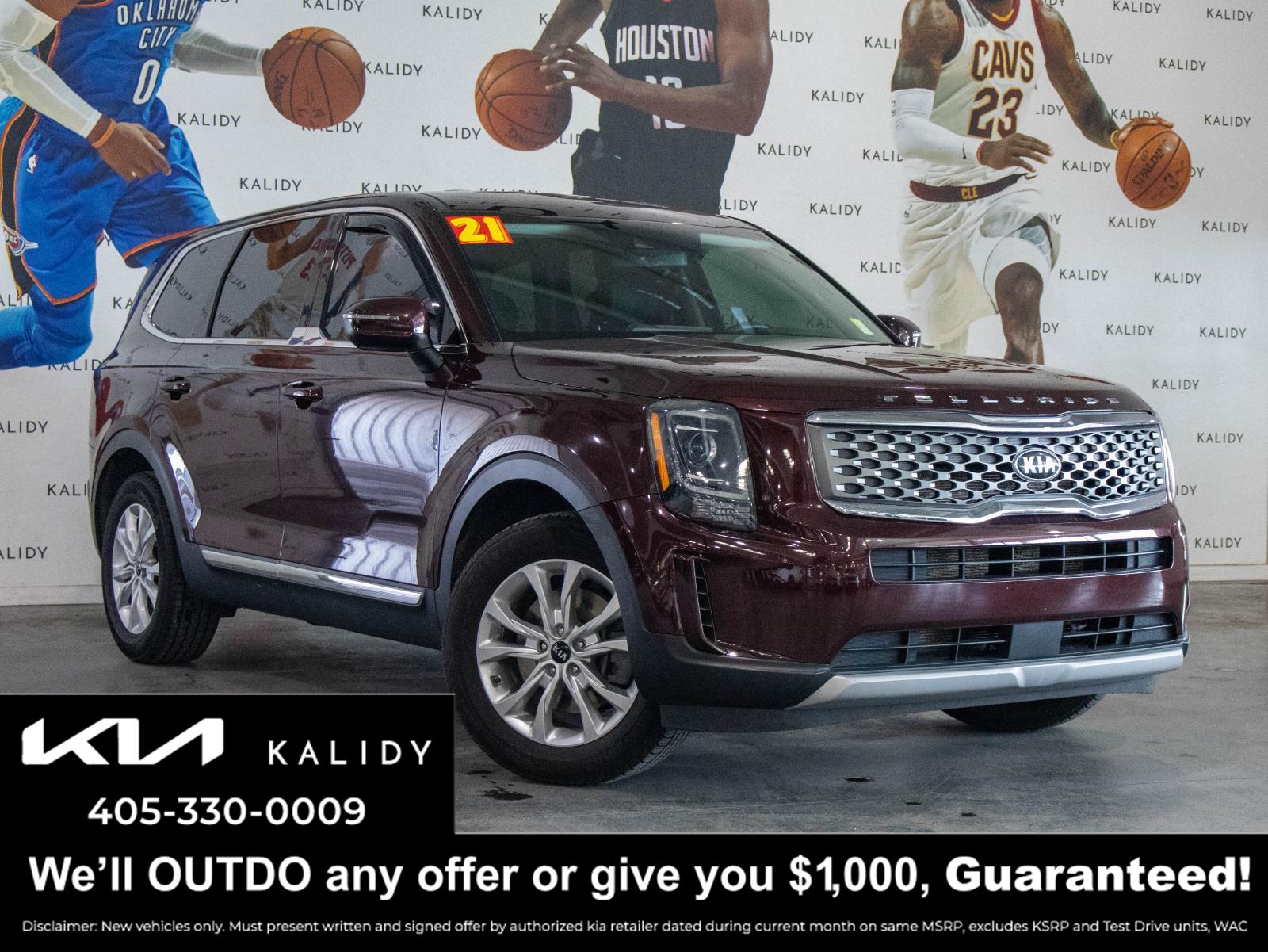 Red (Sangria) 2021 Kia Telluride LX FWD SUV / Crossover Front-Wheel Drive Automatic