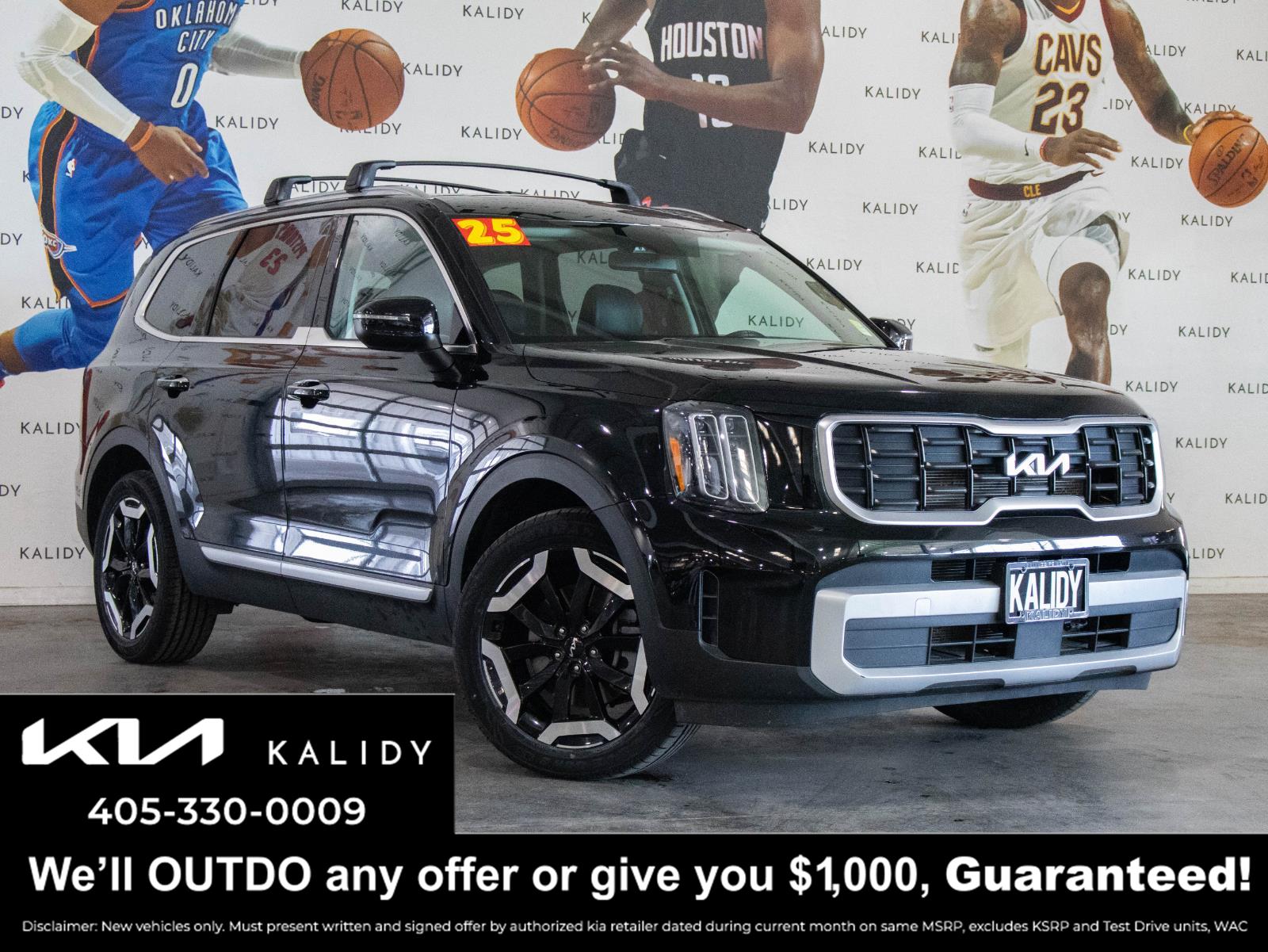 Ebony Black 2025 Kia Telluride S AWD SUV / Crossover All-Wheel Drive Automatic
