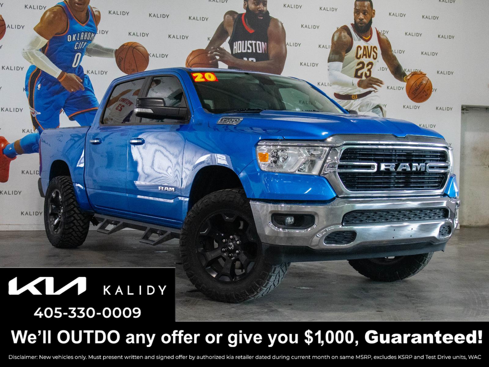 Hydro Blue Pearlcoat 2020 RAM 1500 Pickup Truck 8-Speed Automatic