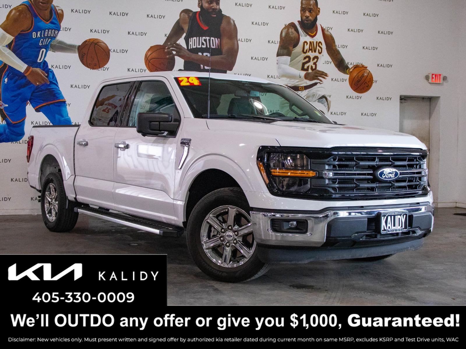 Oxford White 2024 Ford F-150 XLT SuperCrew RWD Pickup Truck 4X2 Automatic