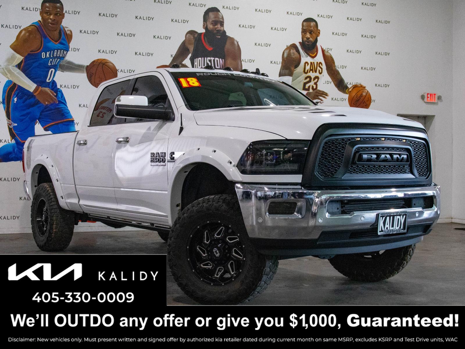 Bright White Clearcoat 2018 RAM 2500 Big Horn Crew Cab 4WD Pickup Truck Four-Wheel Drive 6-Speed Automatic