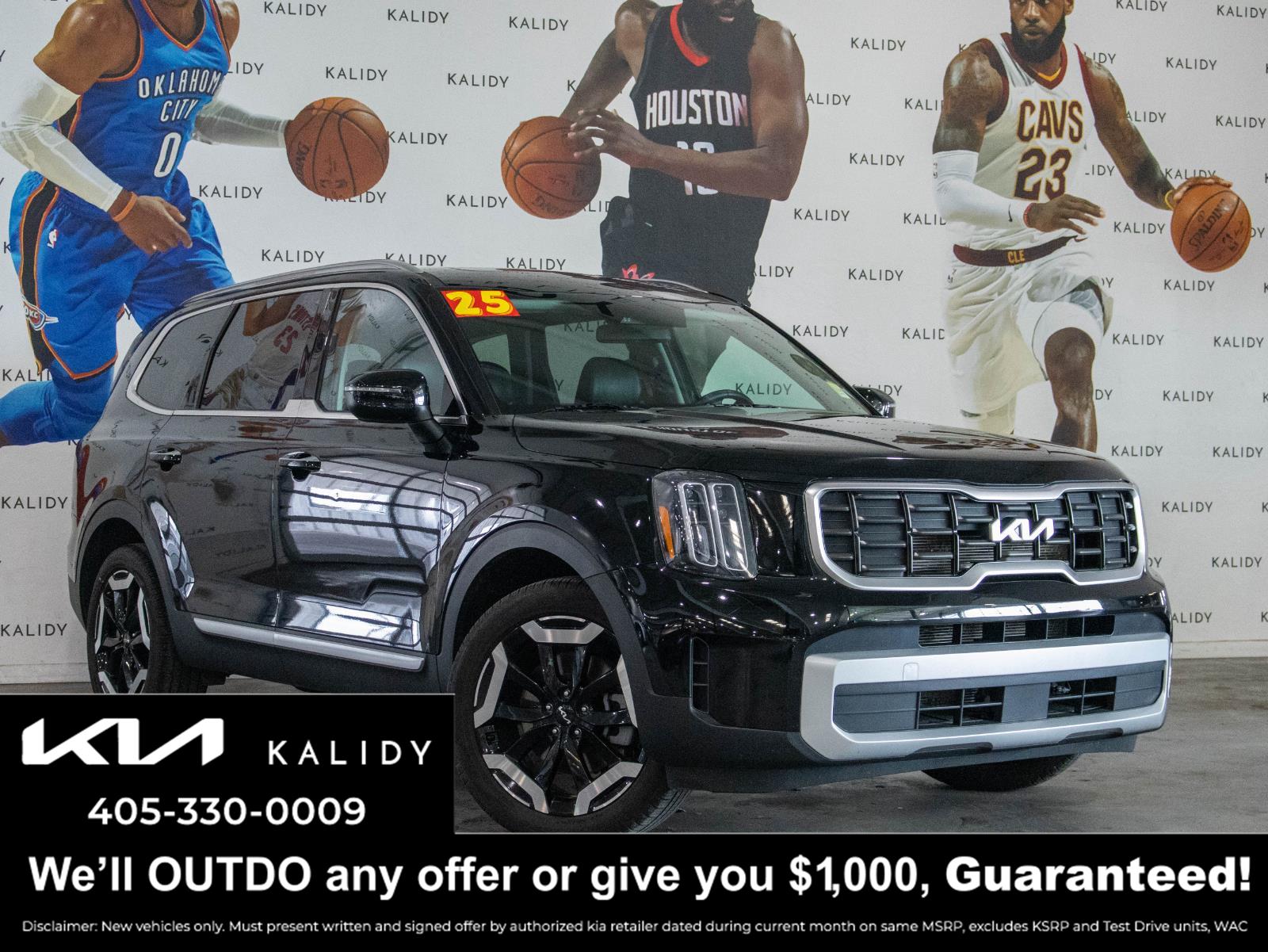 Ebony Black 2025 Kia Telluride S AWD SUV / Crossover All-Wheel Drive Automatic