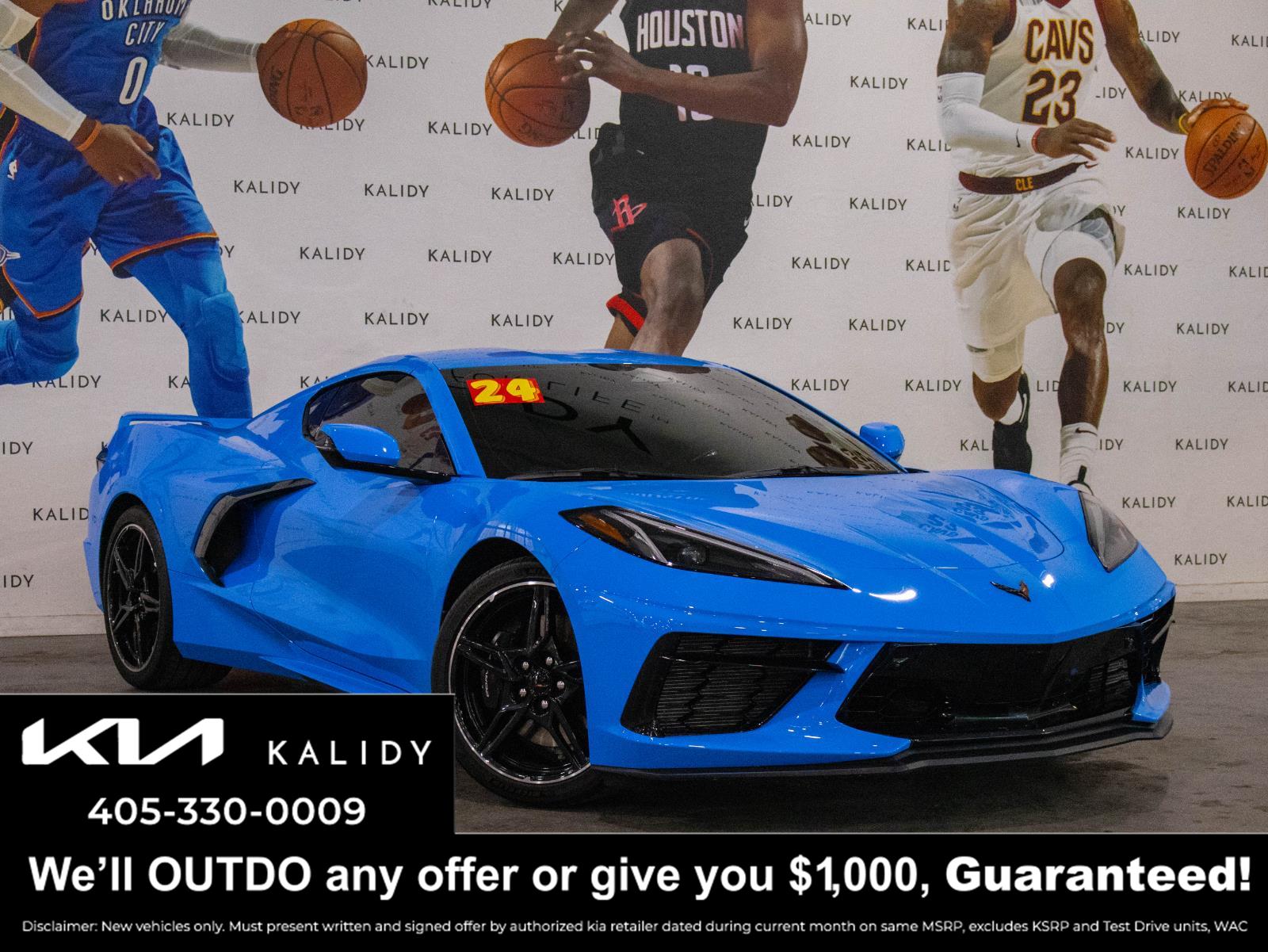 Rapid Blue 2024 Chevrolet Corvette Stingray 3LT Coupe RWD Coupe Rear-Wheel Drive 8-Speed Dual Clutch