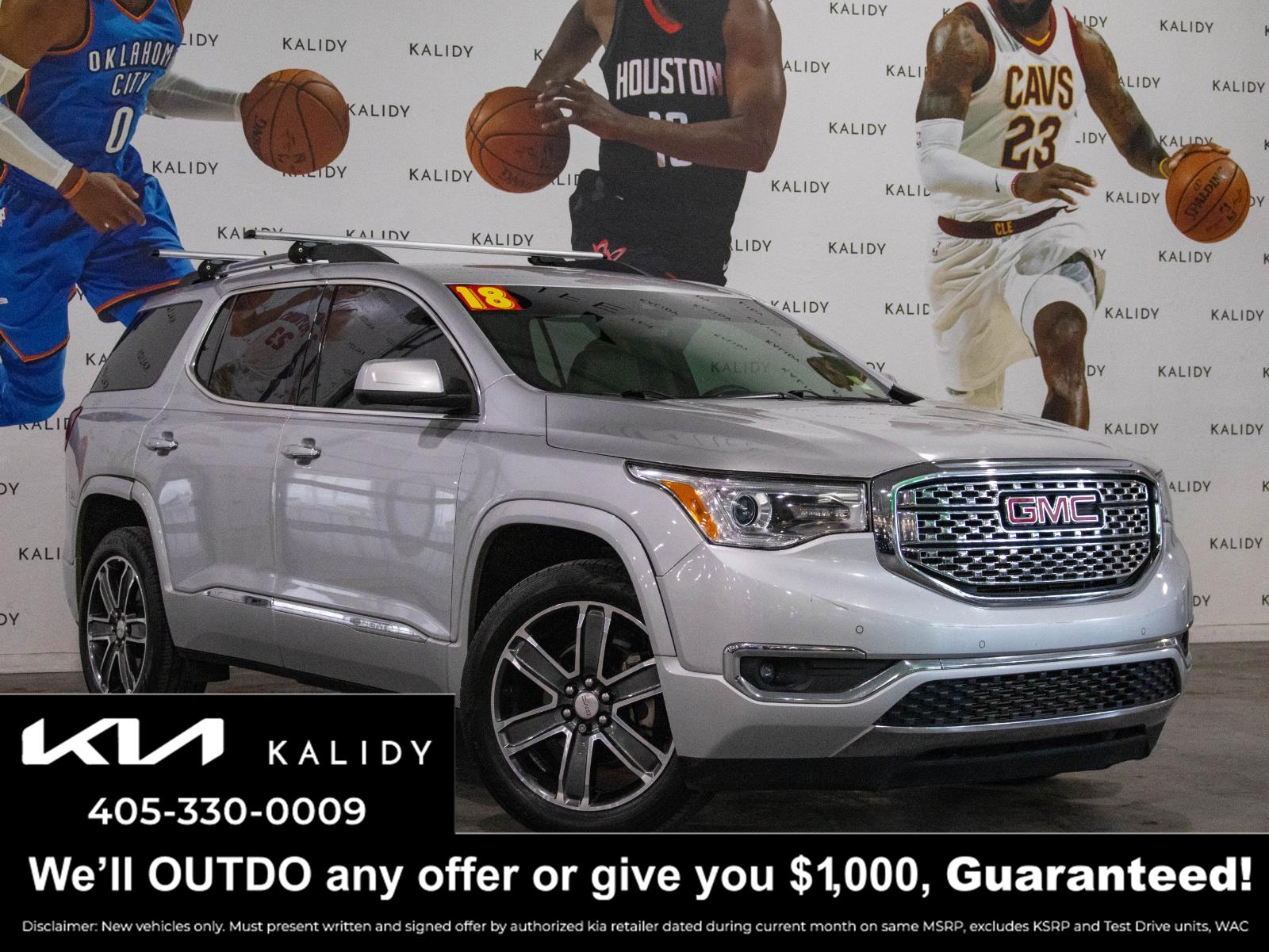 White Frost Tricoat 2018 GMC Acadia Denali FWD SUV / Crossover Front-Wheel Drive 6-Speed Automatic