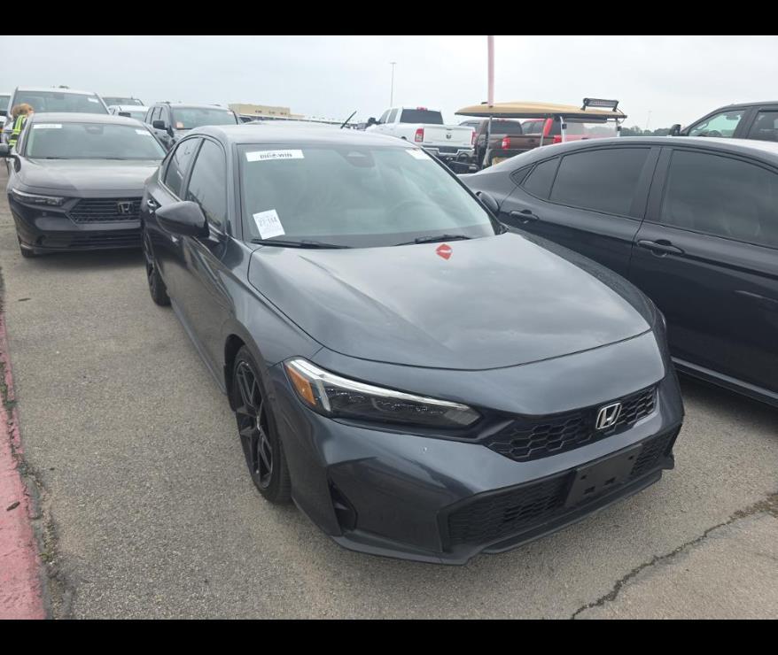 Meteorite Gray Metallic 2025 Honda Civic Hatchback Sport FWD Hatchback Front-Wheel Drive Continuously Variable Transmission