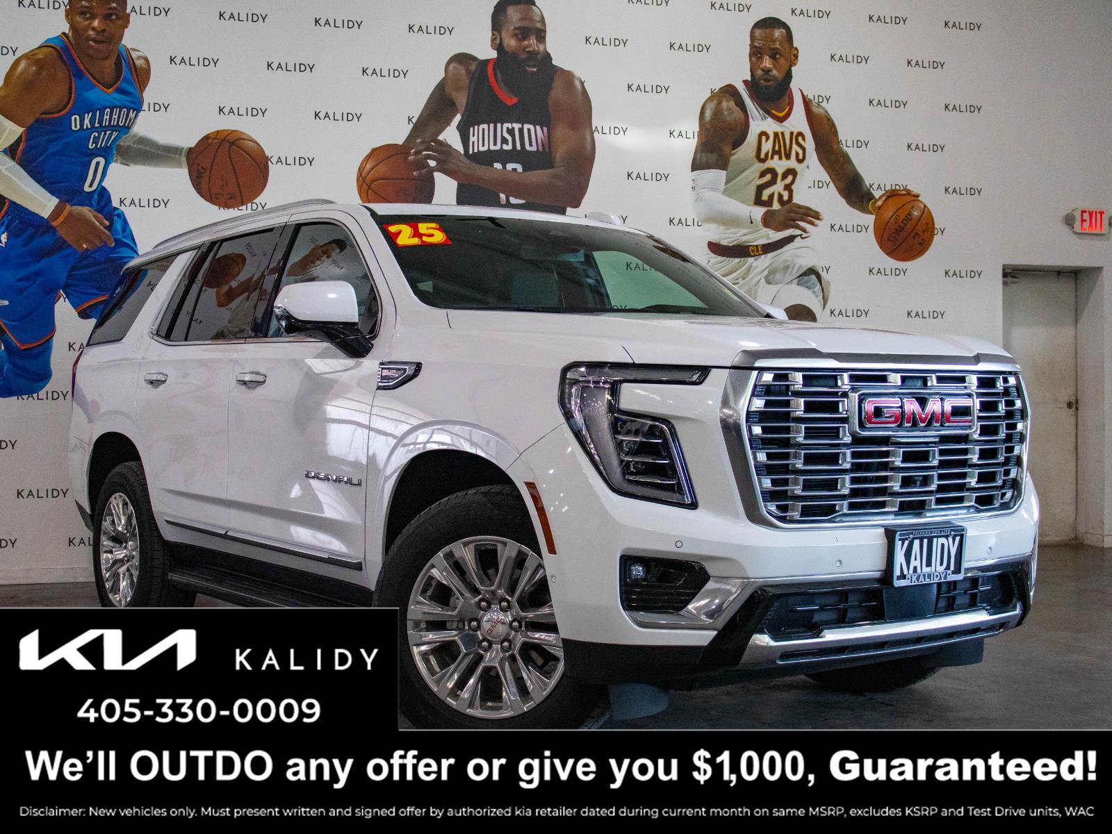 Summit White 2025 GMC Yukon Denali 4WD SUV / Crossover Four-Wheel Drive Automatic