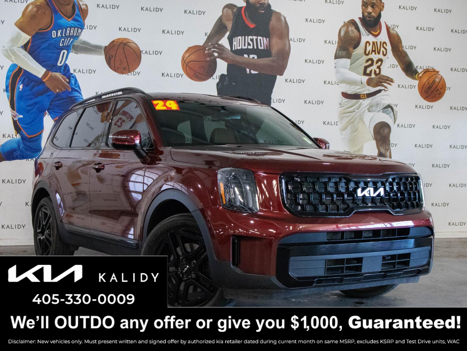 Dawning Red 2024 Kia Telluride EX X-Line AWD SUV / Crossover All-Wheel Drive Automatic