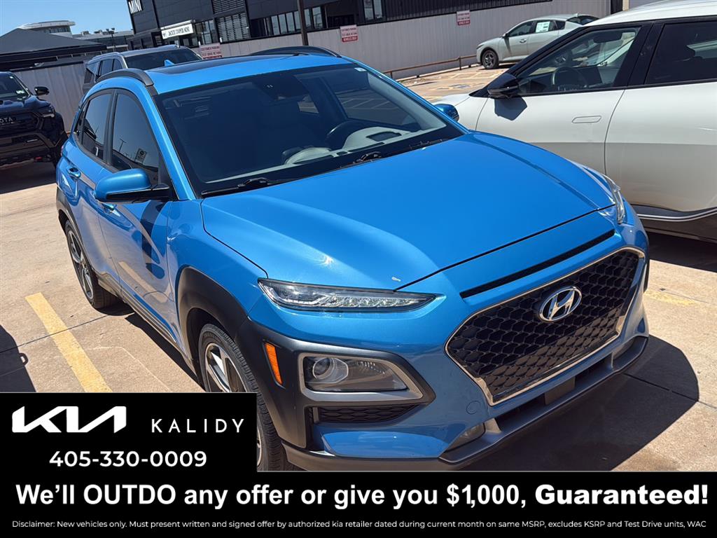 Surf Blue 2019 Hyundai Kona Ultimate FWD SUV / Crossover Front-Wheel Drive Automatic