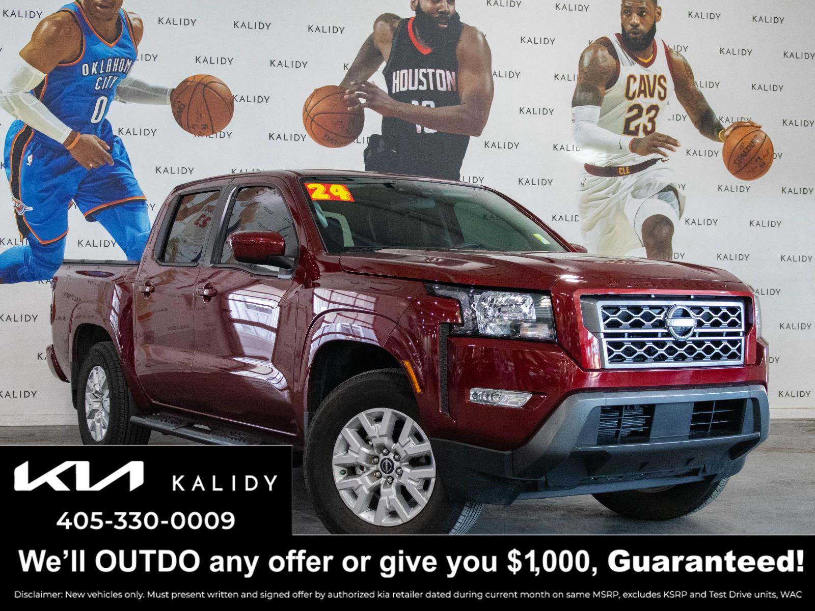 Cardinal Red Metallic Tricoat 2024 Nissan Frontier SV Crew Cab RWD Pickup Truck 4X2 Automatic