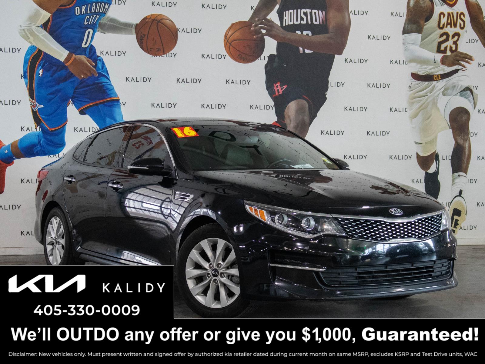 Ebony Black 2016 Kia Optima EX Sedan Front-Wheel Drive Automatic