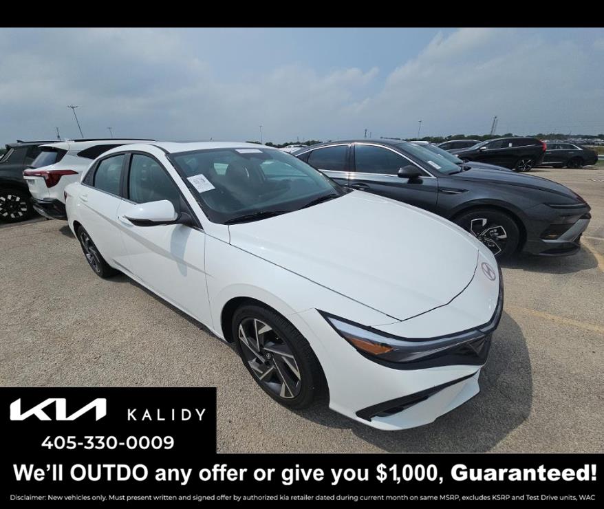 Serenity White 2026 Hyundai Elantra Limited FWD Sedan Front-Wheel Drive Continuously Variable Transmission