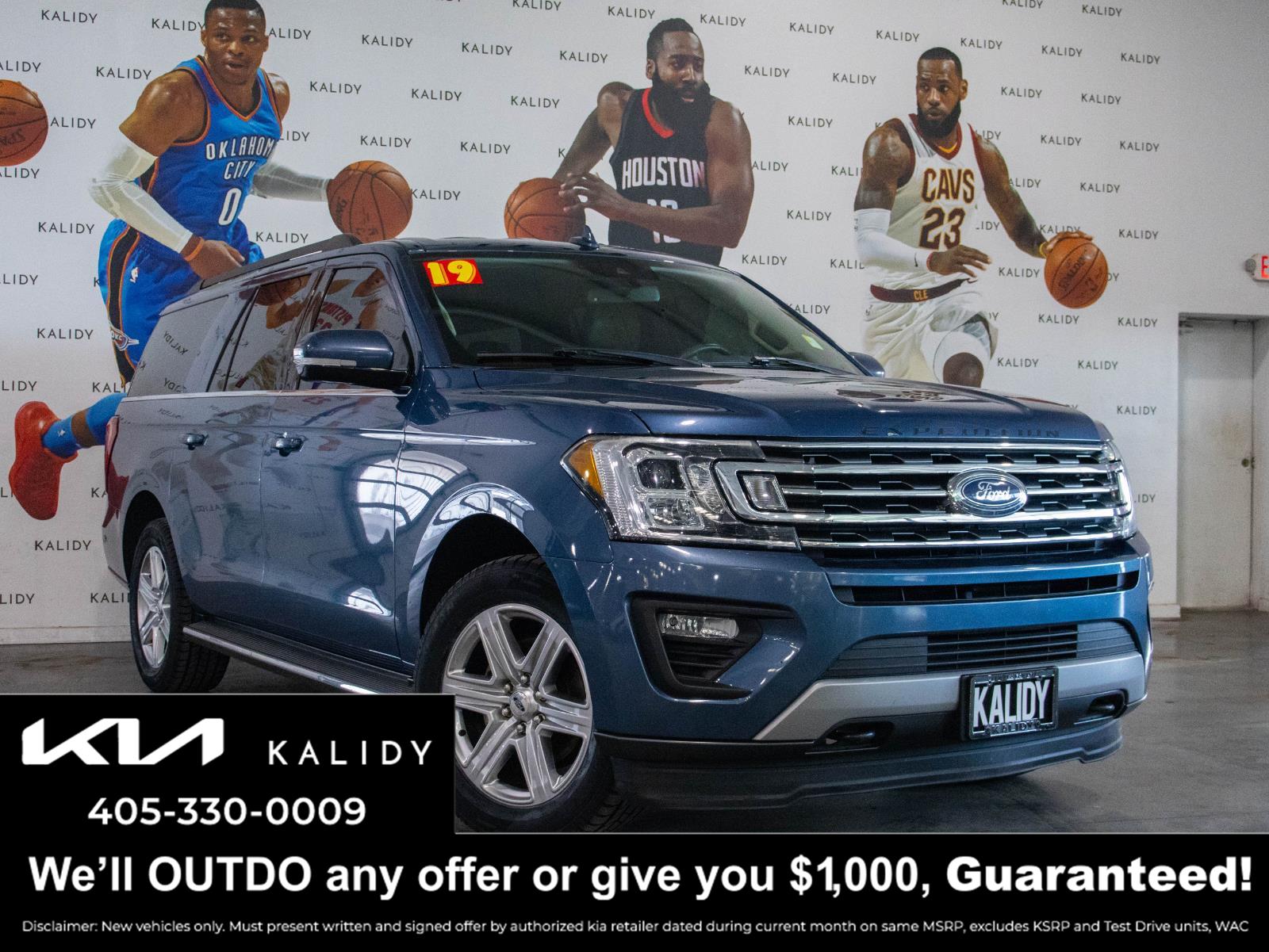 Blue Metallic 2019 Ford Expedition MAX XLT 4WD SUV / Crossover Four-Wheel Drive Automatic