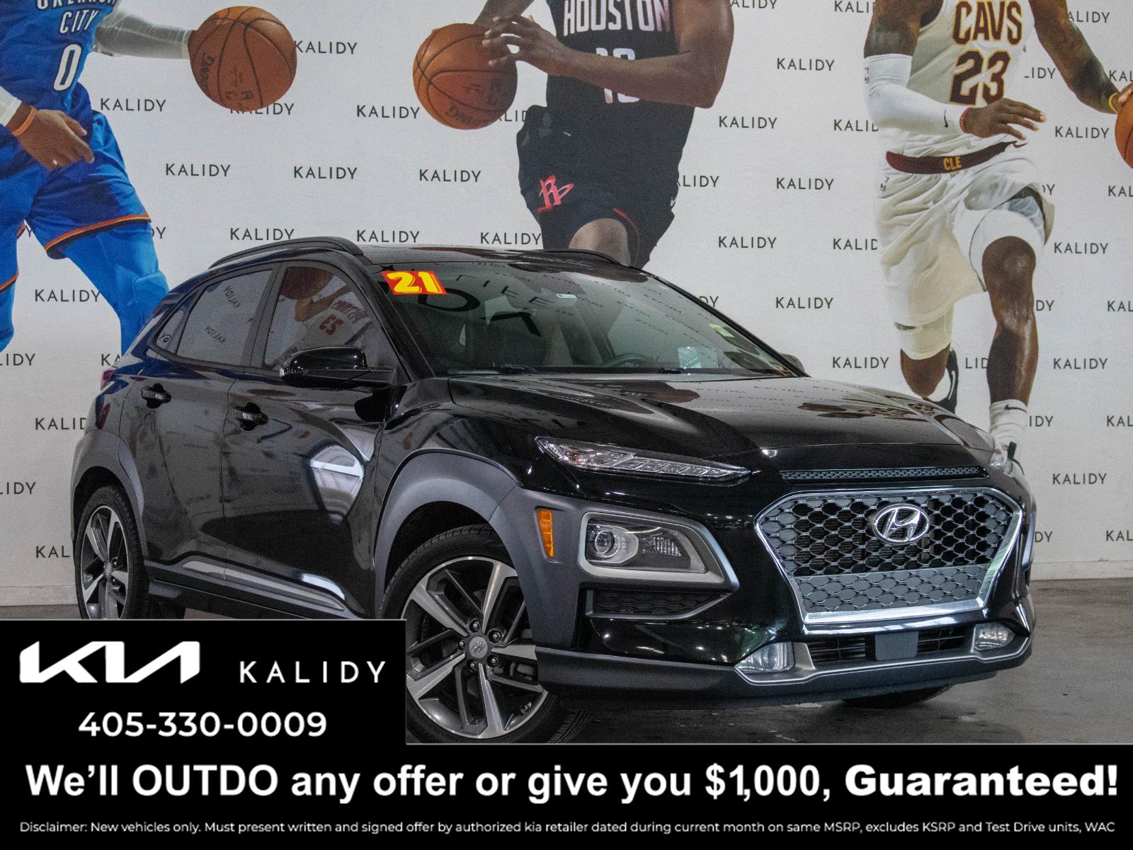 Ultra Black 2021 Hyundai Kona SUV / Crossover Front-Wheel Drive Automatic