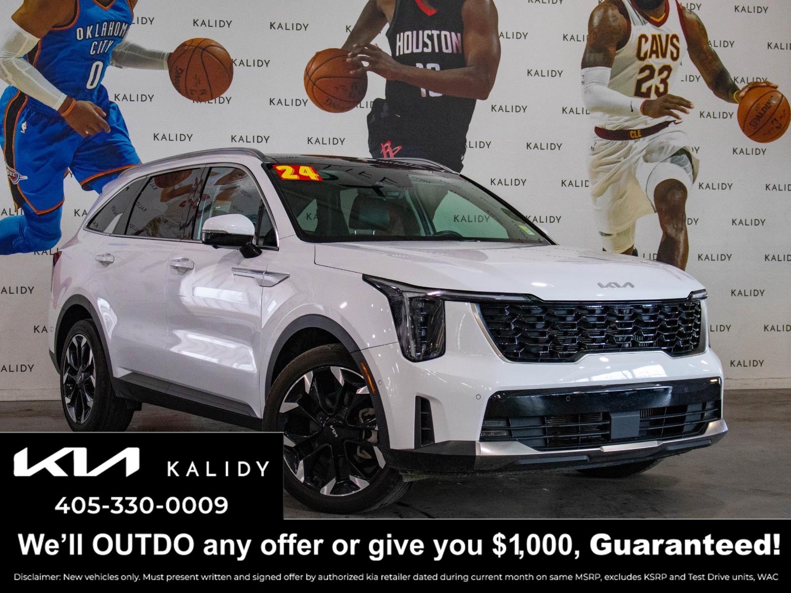 Glacial White Pearl 2024 Kia Sorento SX FWD SUV / Crossover Front-Wheel Drive Automatic