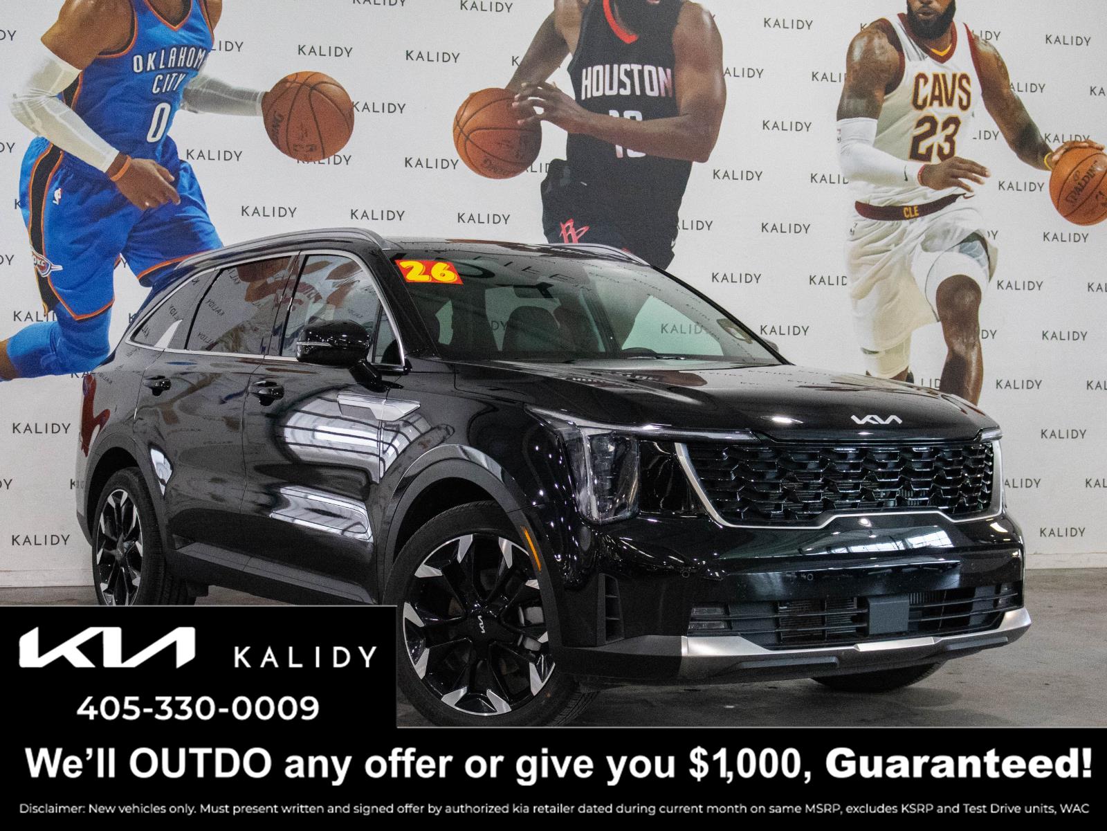 Ebony Black 2026 Kia Sorento SUV / Crossover Front-Wheel Drive Automatic