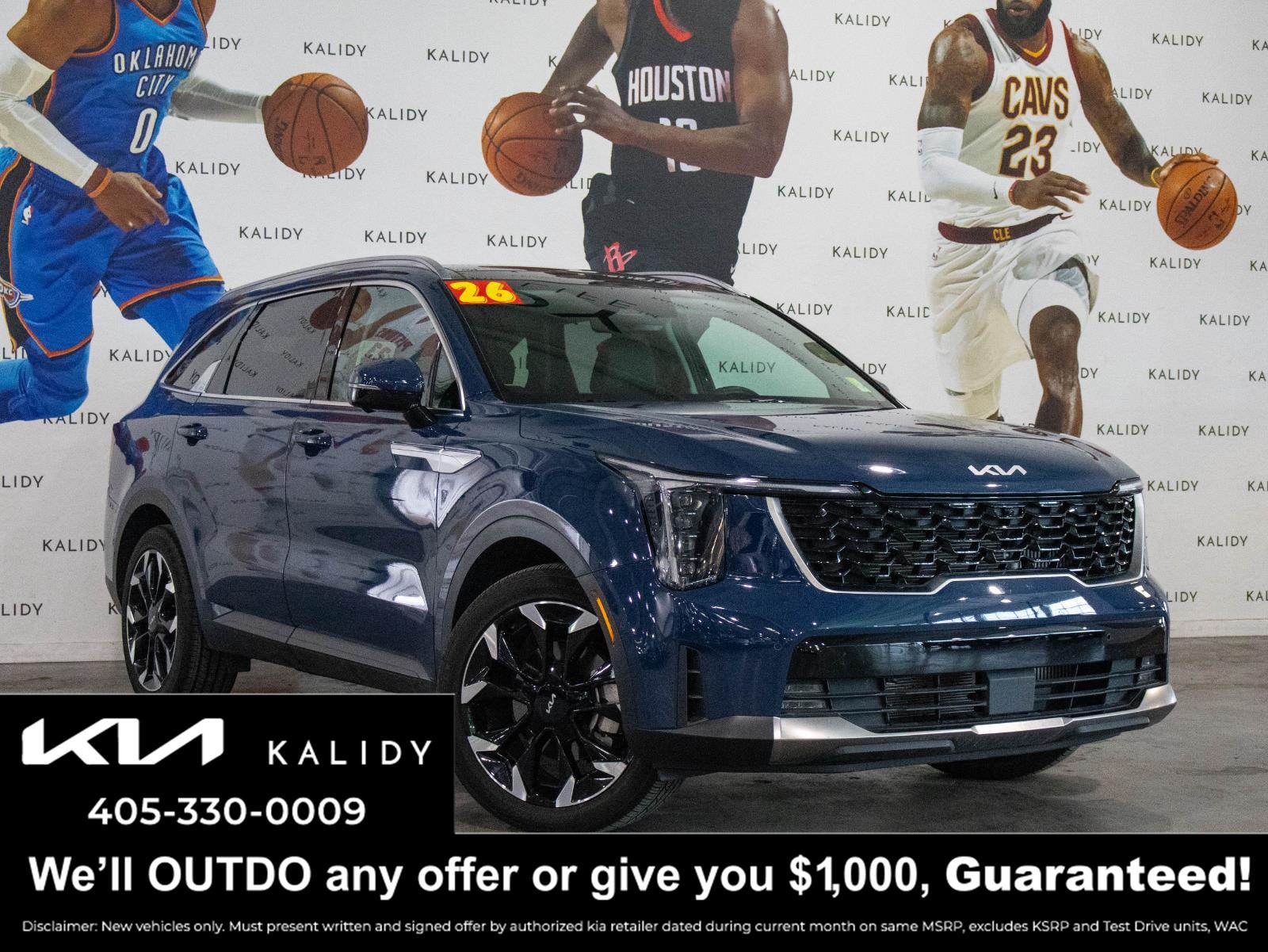 Midnight Lake Blue 2026 Kia Sorento SX FWD SUV / Crossover Front-Wheel Drive Automatic