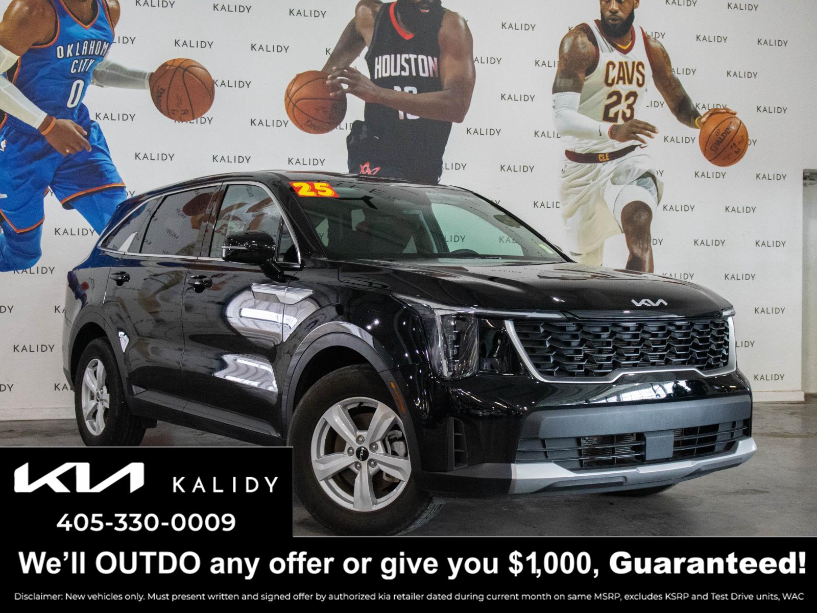 Ebony Black 2025 Kia Sorento LX FWD SUV / Crossover Front-Wheel Drive Automatic