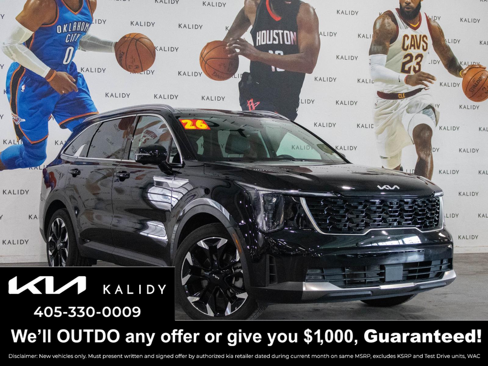Ebony Black 2026 Kia Sorento SUV / Crossover Front-Wheel Drive Automatic