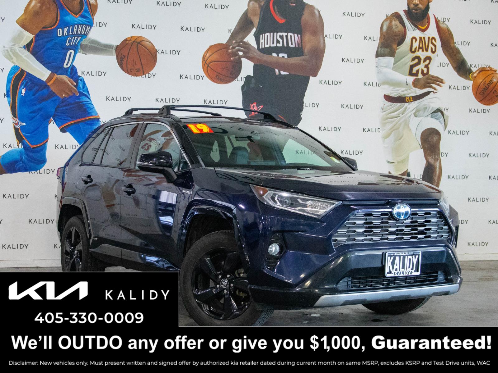 Blueprint w/Black Roof 2019 Toyota RAV4 Hybrid SUV / Crossover All-Wheel Drive Continuously Variable Transmission
