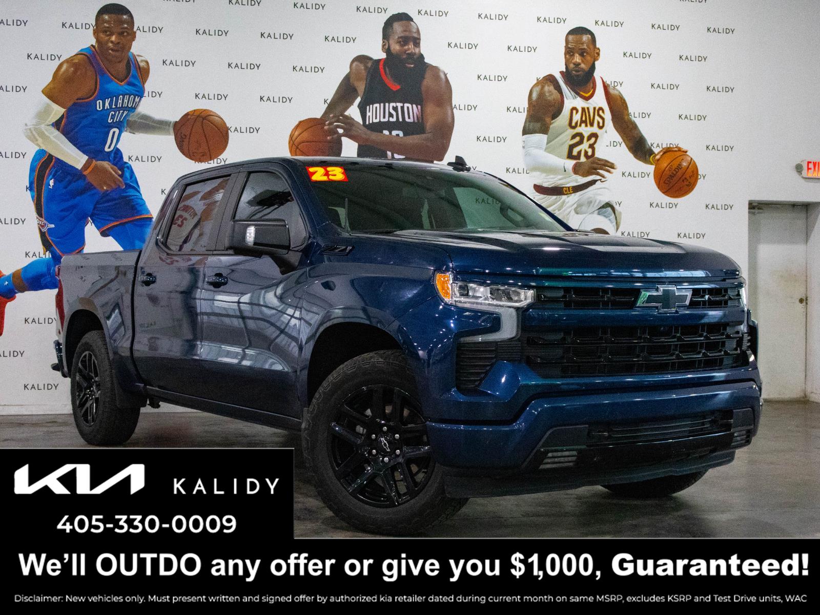 Northsky Blue Metallic 2023 Chevrolet Silverado 1500 Pickup Truck Four-Wheel Drive