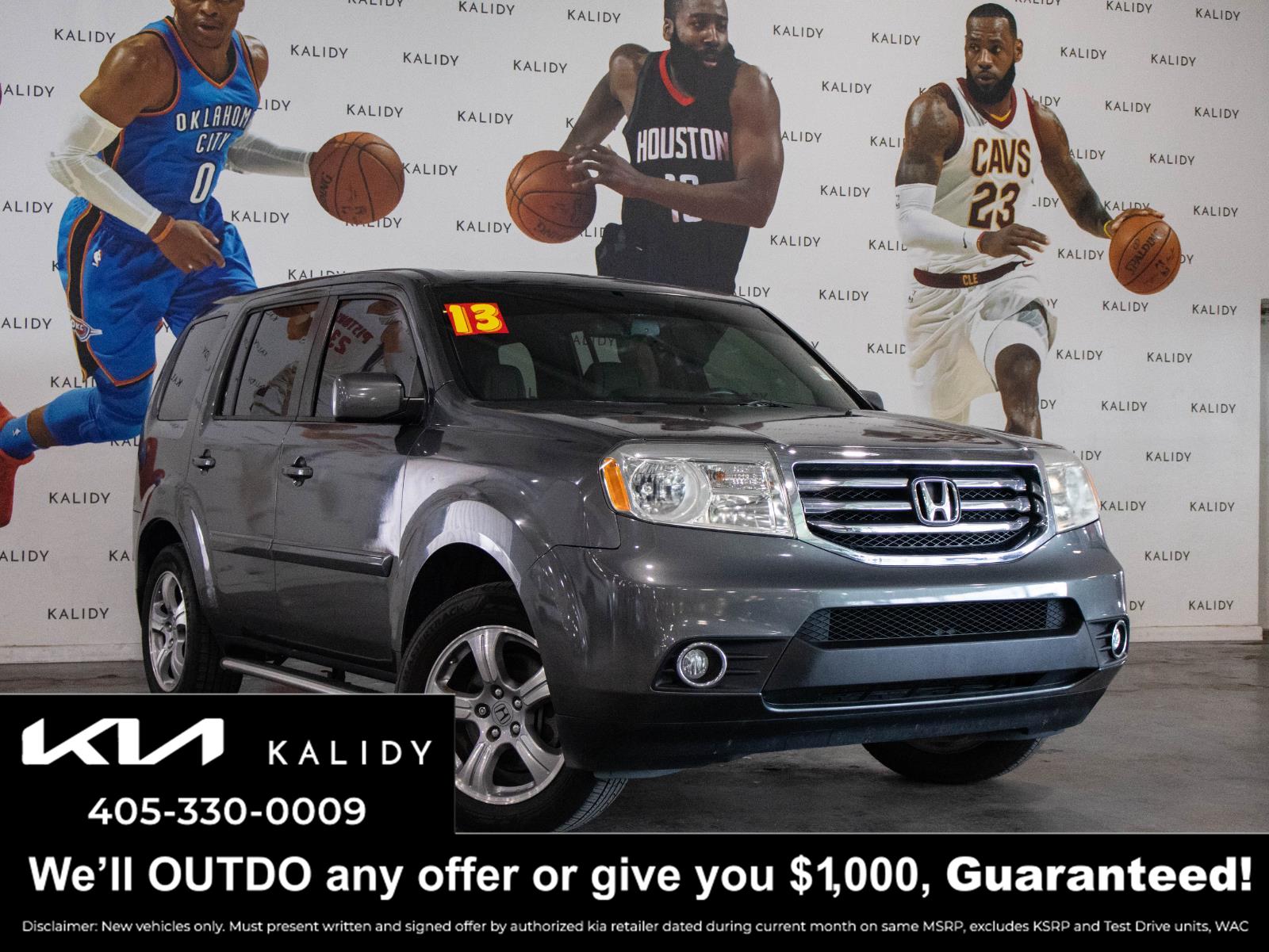 Polished Metal Metallic 2013 Honda Pilot SUV / Crossover Front-Wheel Drive 