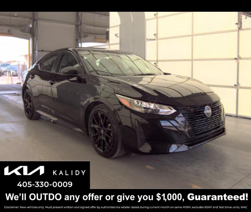 Super Black 2025 Nissan Sentra Sedan Front-Wheel Drive Continuously Variable Transmission