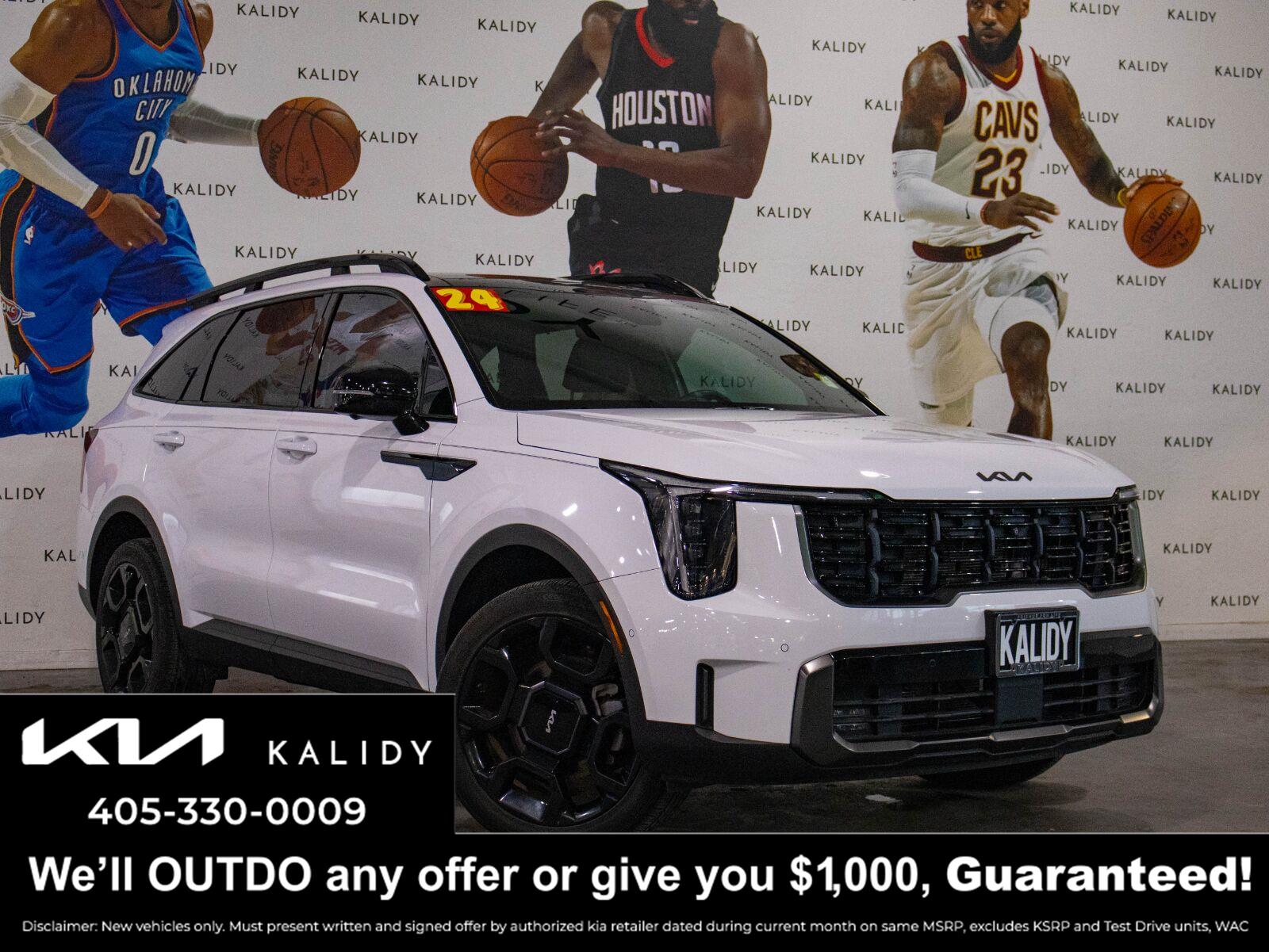 Glacial White Pearl 2024 Kia Sorento SUV / Crossover All-Wheel Drive Automatic