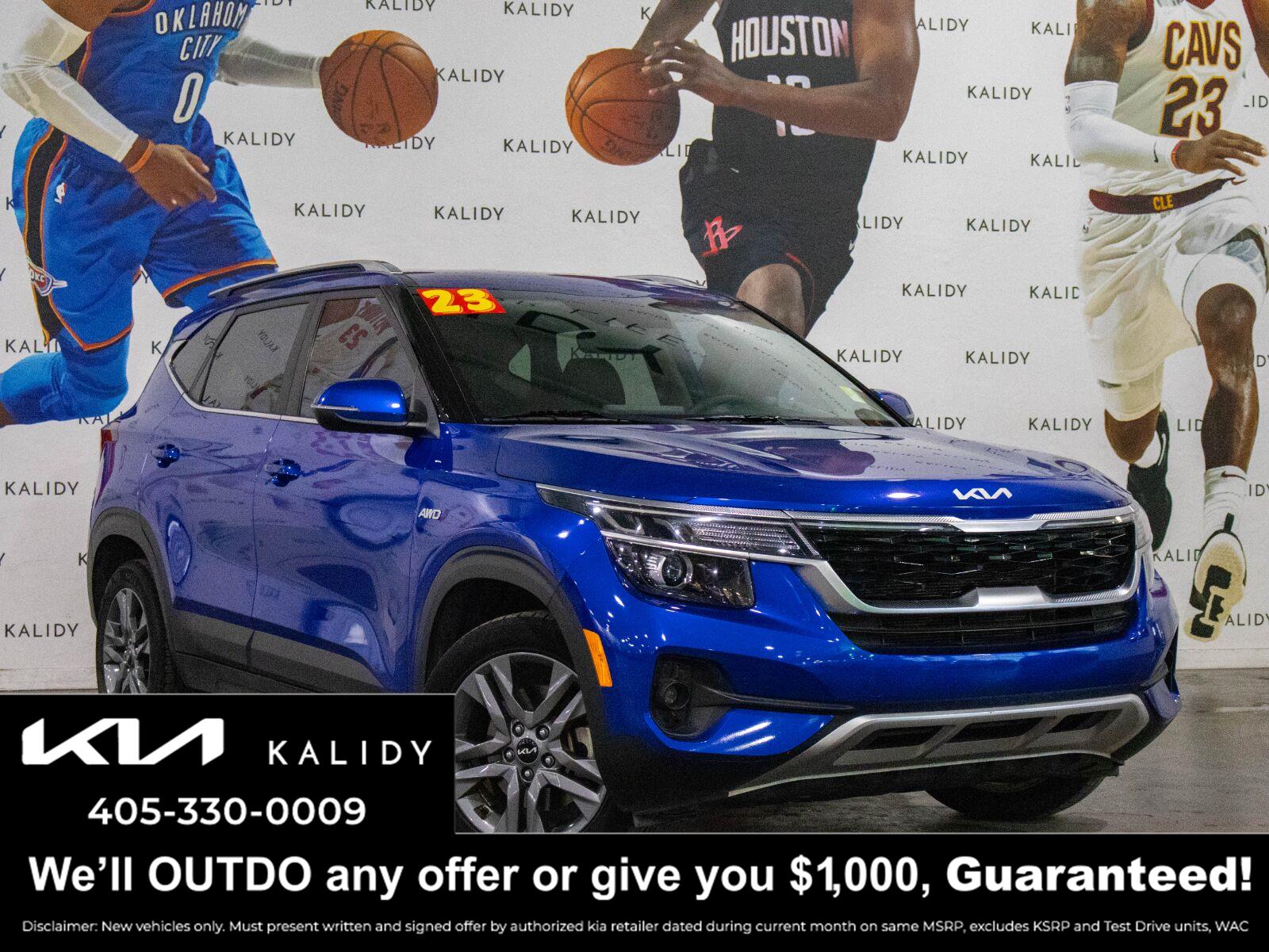 Neptune Blue 2023 Kia Seltos SUV / Crossover All-Wheel Drive Continuously Variable Transmission