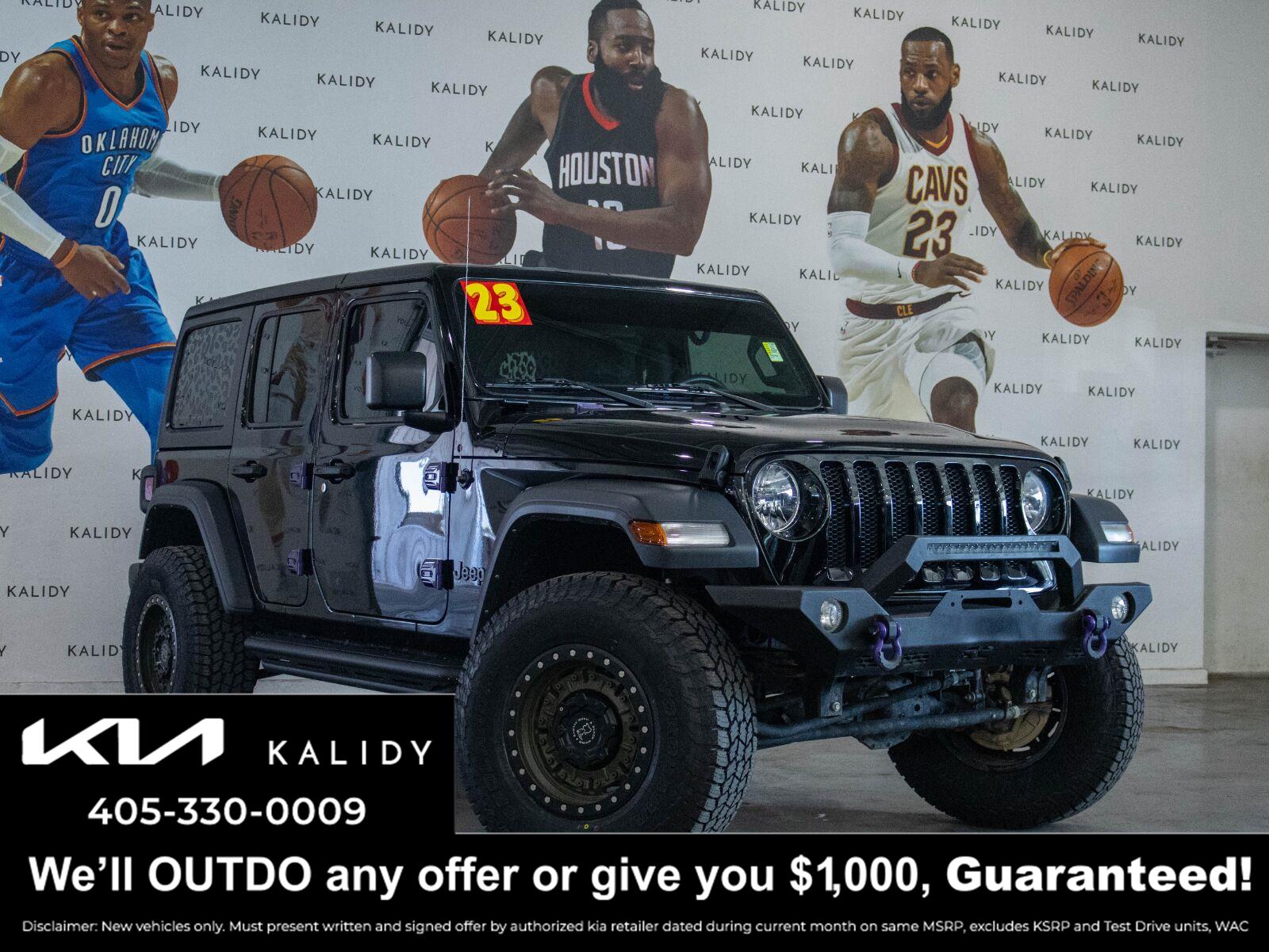 Black Clearcoat 2023 Jeep Wrangler SUV / Crossover Four-Wheel Drive 8-Speed Automatic