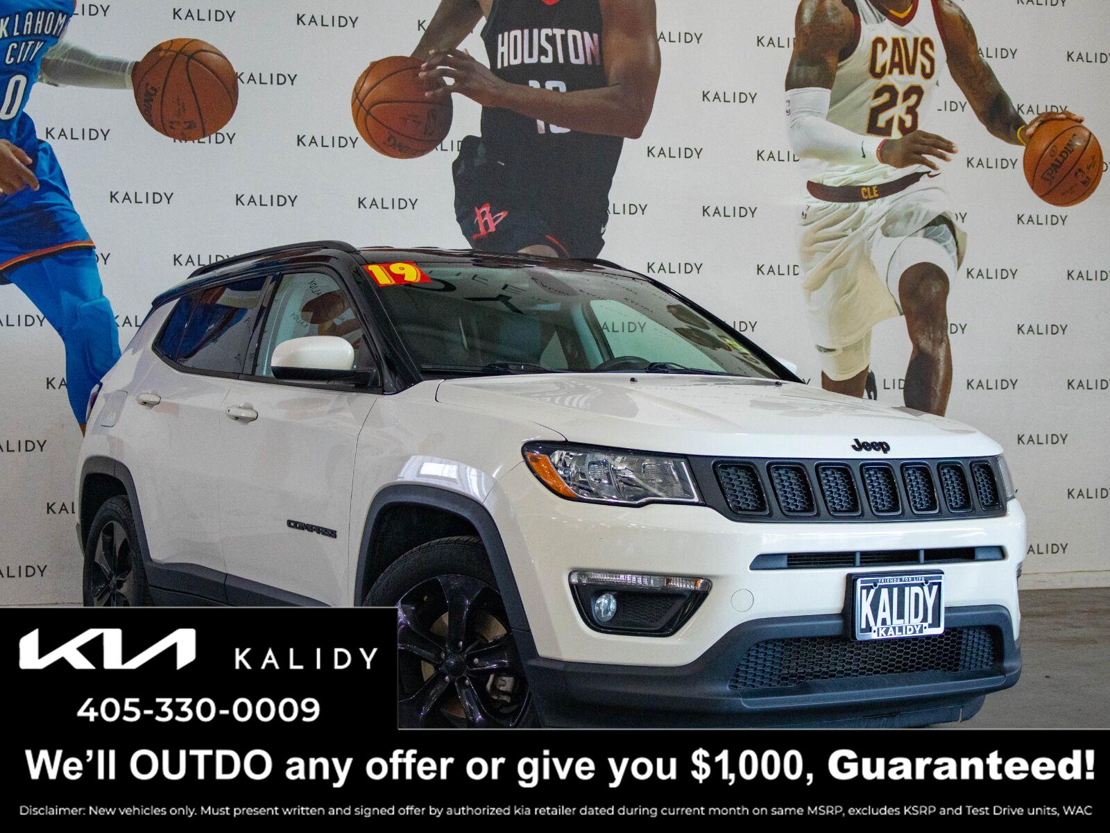 White Clearcoat 2019 Jeep Compass SUV / Crossover Front-Wheel Drive 6-Speed Automatic