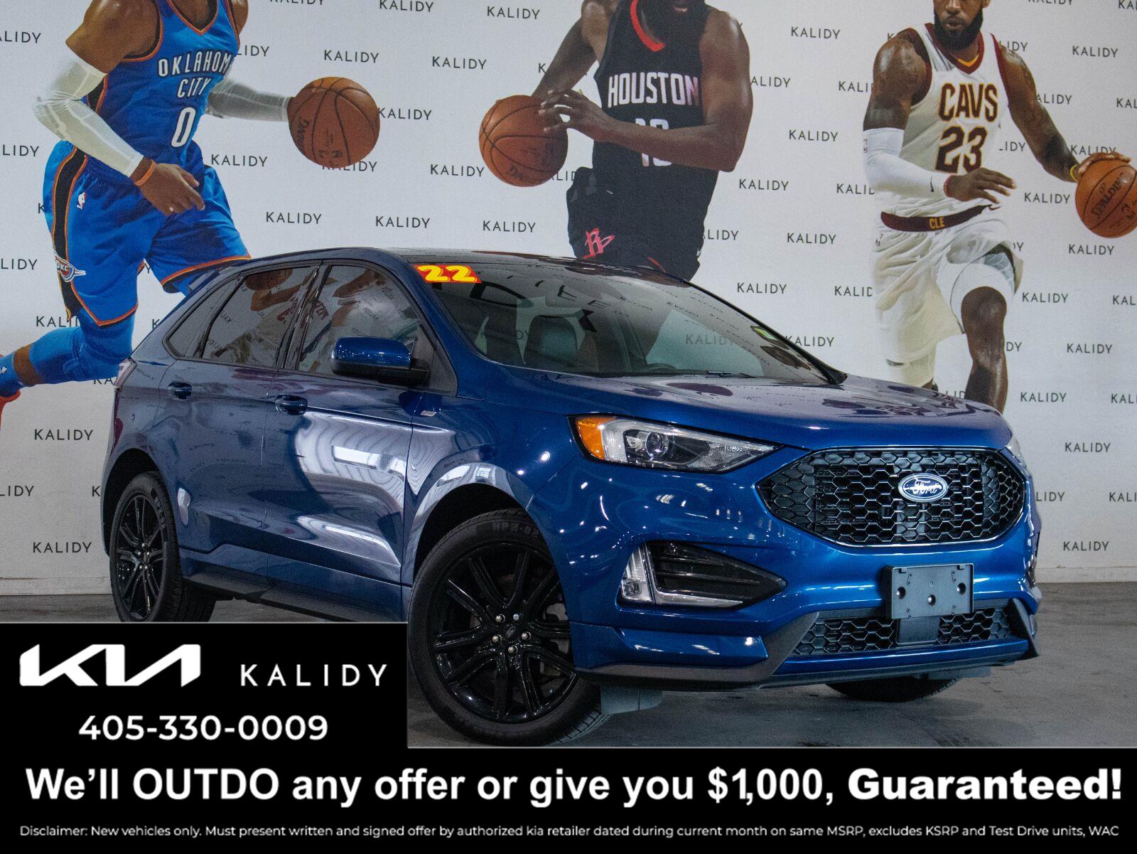 Atlas Blue Metallic 2022 Ford Edge SUV / Crossover All-Wheel Drive 8-Speed Automatic
