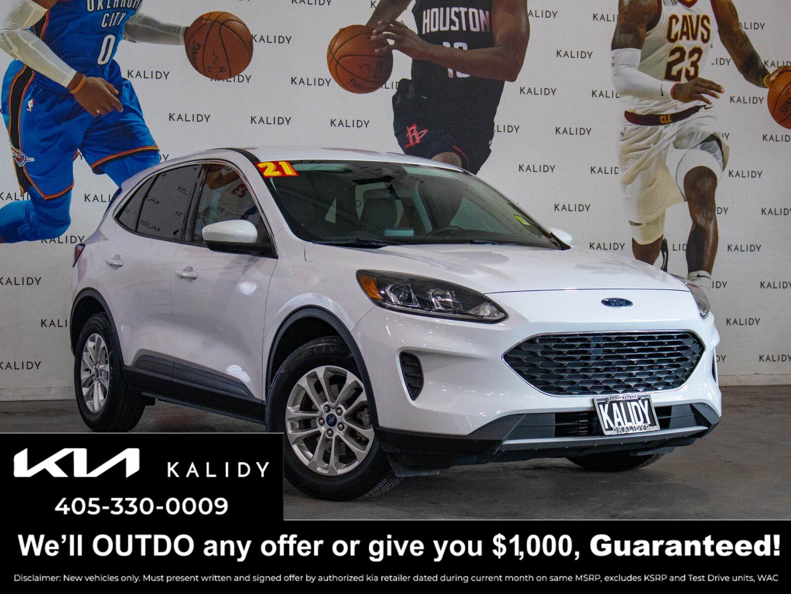Star White Metallic Tri-Coat 2021 Ford Escape SUV / Crossover All-Wheel Drive 8-Speed Automatic
