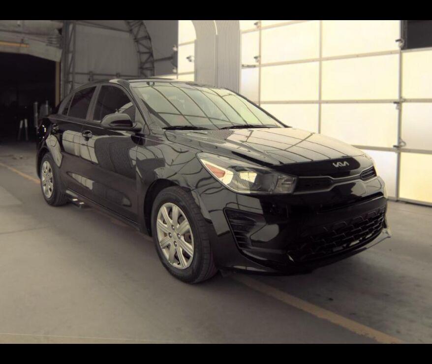 Aurora Black 2022 Kia Rio Sedan Front-Wheel Drive Continuously Variable Transmission