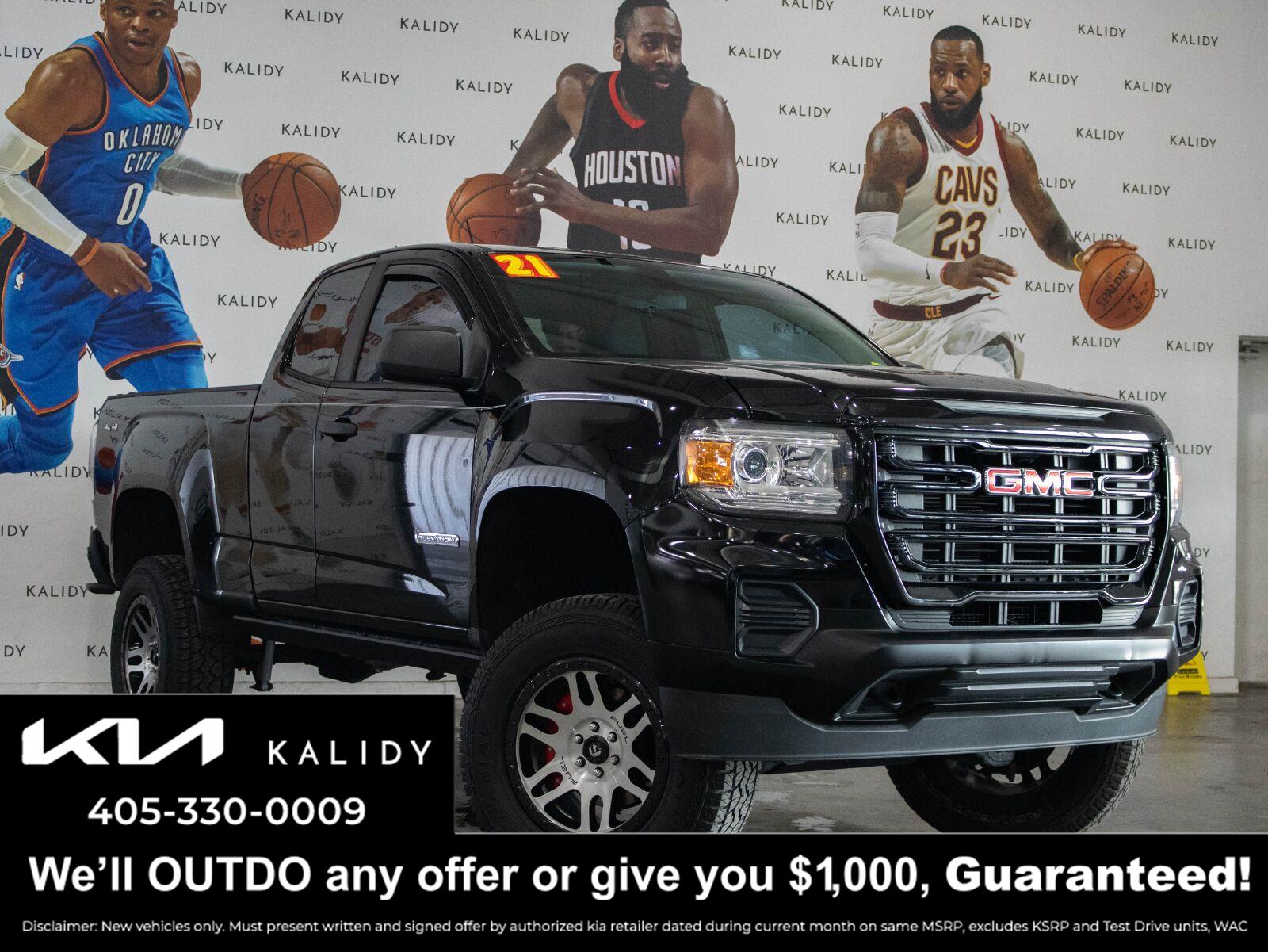 Onyx Black 2021 GMC Canyon Pickup Truck Four-Wheel Drive 8-Speed Automatic