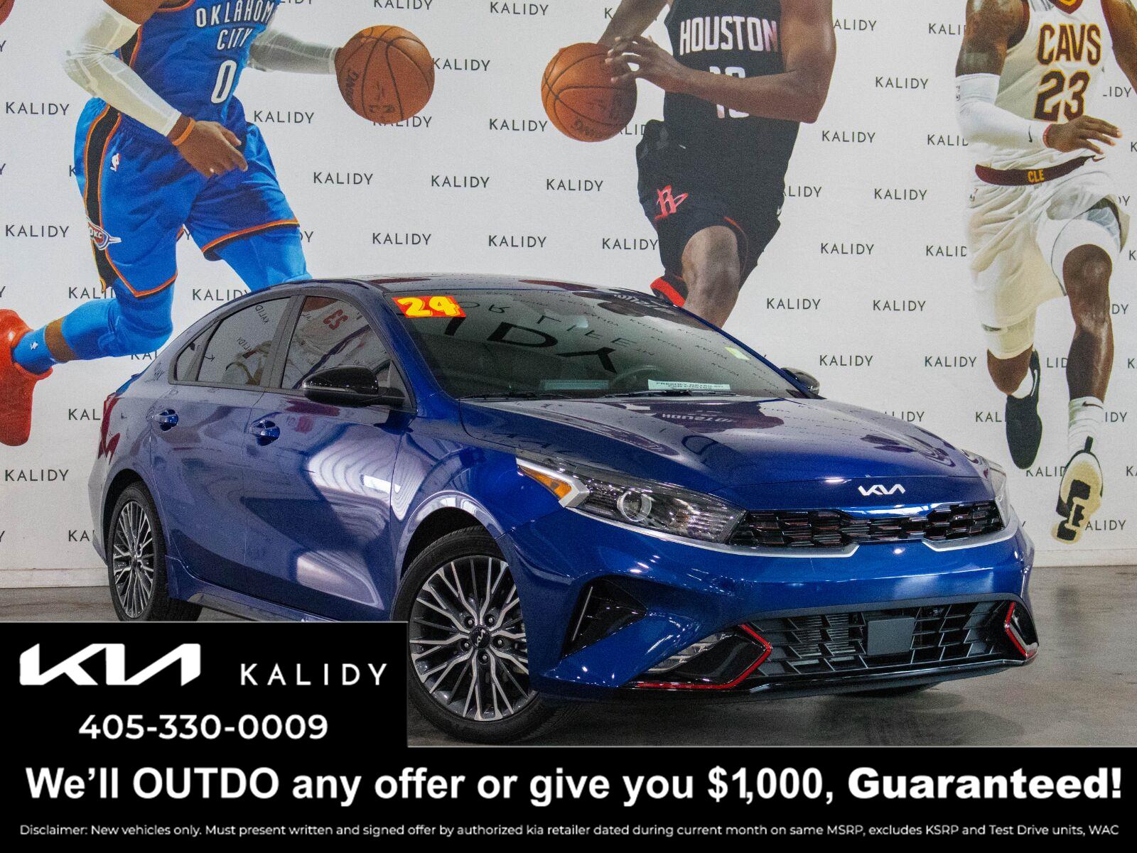Deep Sea Blue 2024 Kia Forte Sedan Front-Wheel Drive Continuously Variable Transmission