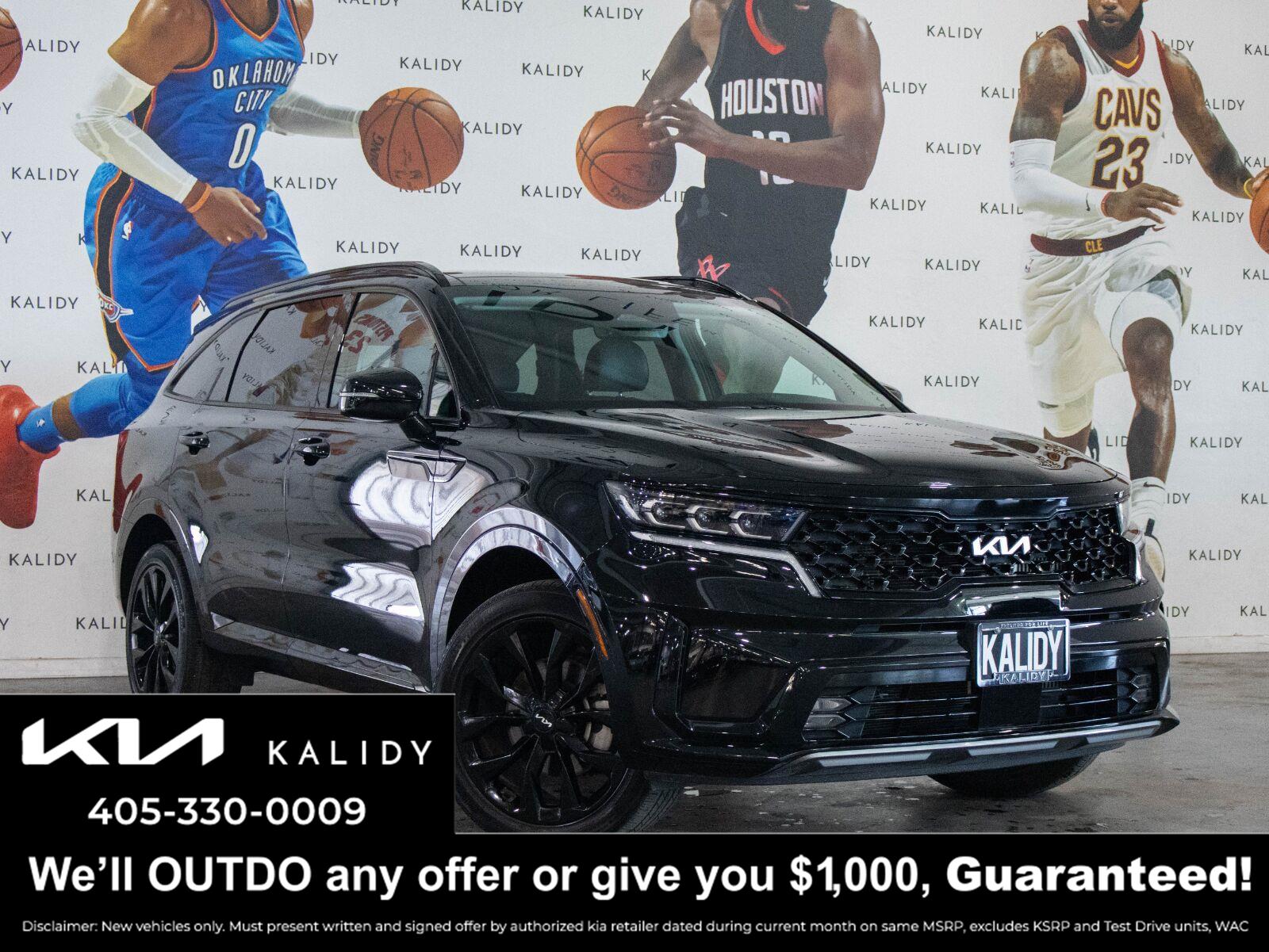 Ebony Black 2023 Kia Sorento SUV / Crossover All-Wheel Drive Automatic