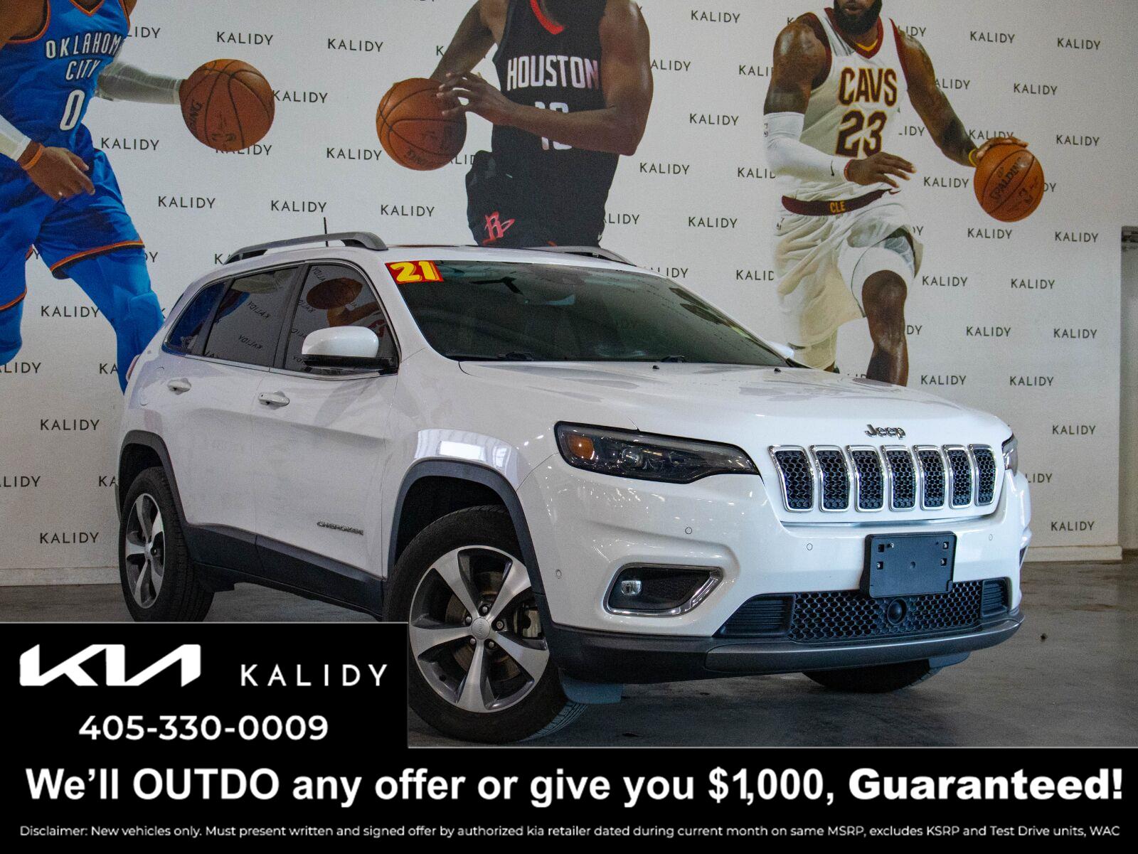 Bright White Clearcoat 2021 Jeep Cherokee SUV / Crossover Four-Wheel Drive 9-Speed Automatic