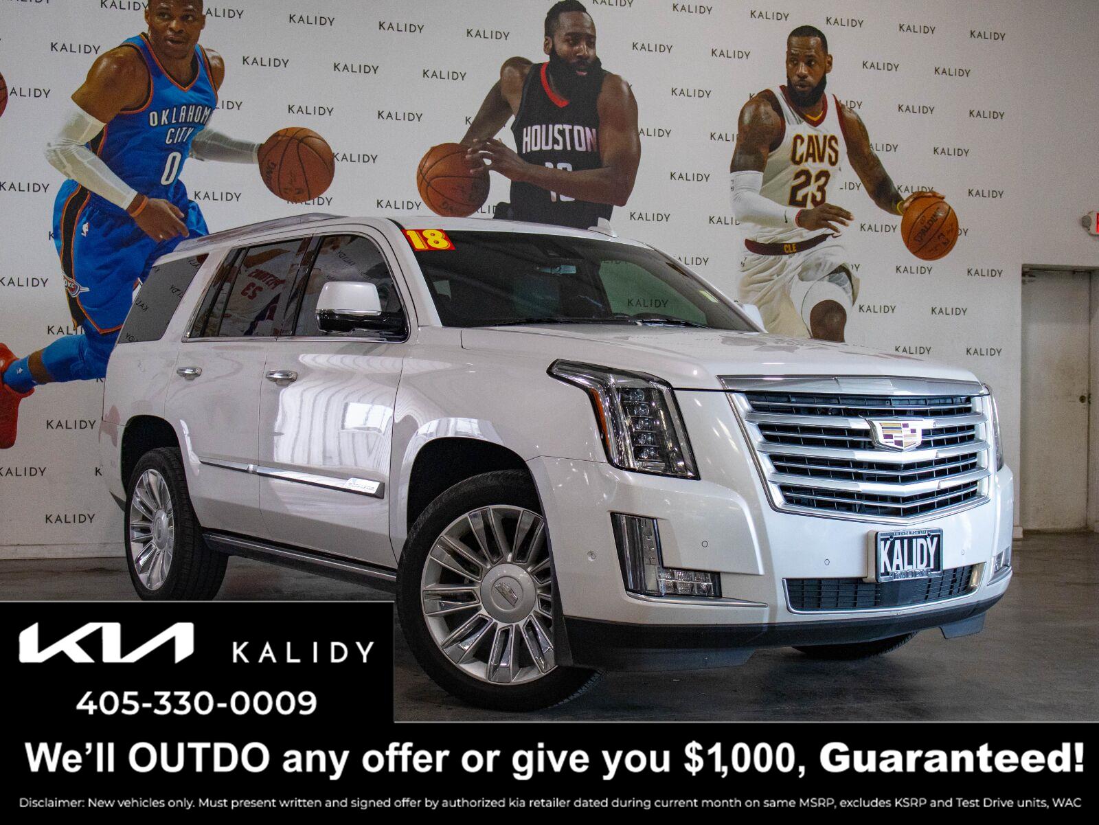 Crystal White Tricoat 2018 Cadillac Escalade SUV / Crossover Four-Wheel Drive Automatic