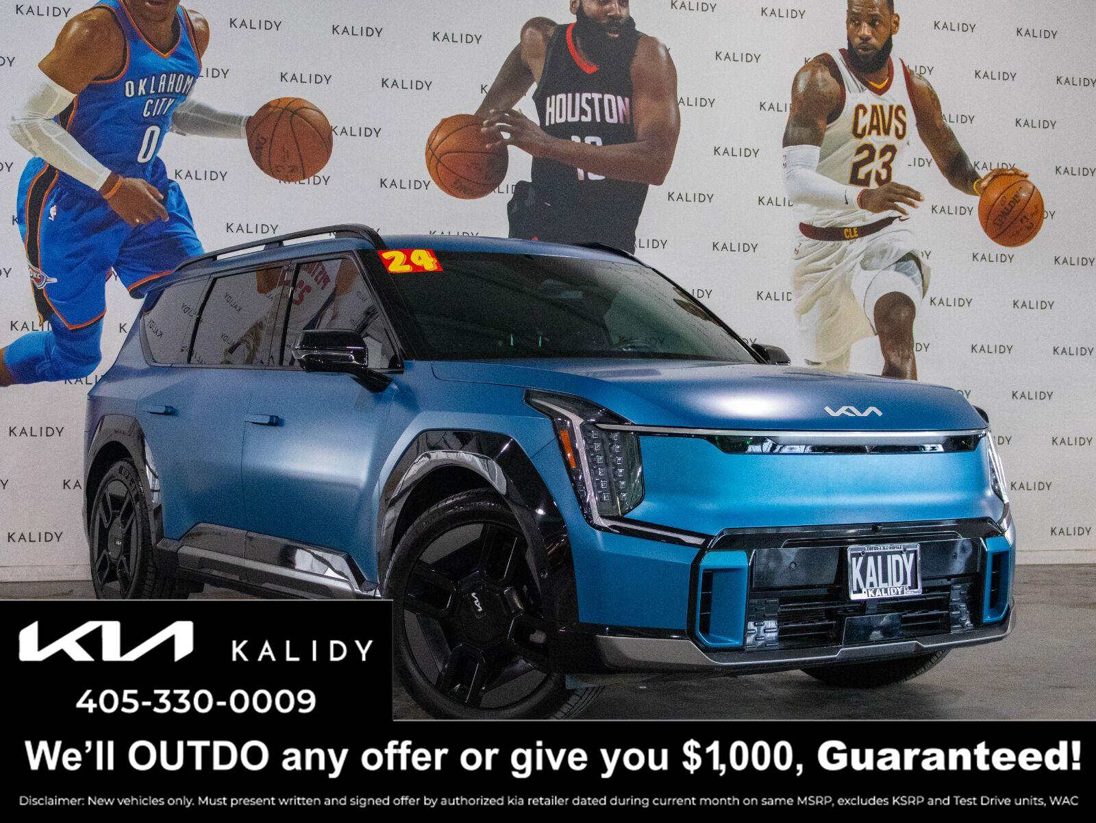 Ocean Blue Matte 2024 Kia EV9 SUV / Crossover All-Wheel Drive Automatic