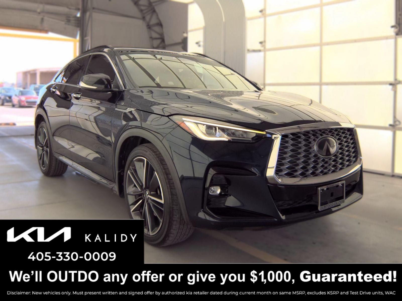 Hermosa Blue 2023 INFINITI QX55 SUV / Crossover All-Wheel Drive Continuously Variable Transmission