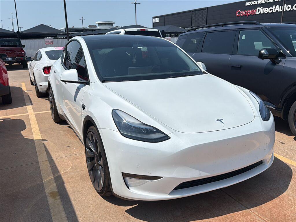 Pearl White Multi-Coat 2022 Tesla Model Y SUV / Crossover All-Wheel Drive Automatic