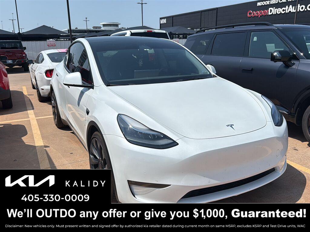 Pearl White Multi-Coat 2022 Tesla Model Y SUV / Crossover All-Wheel Drive Automatic