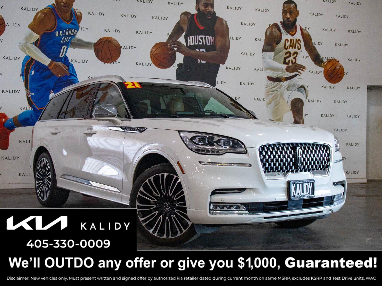 Pristine White 2021 Lincoln Aviator SUV / Crossover All-Wheel Drive Automatic