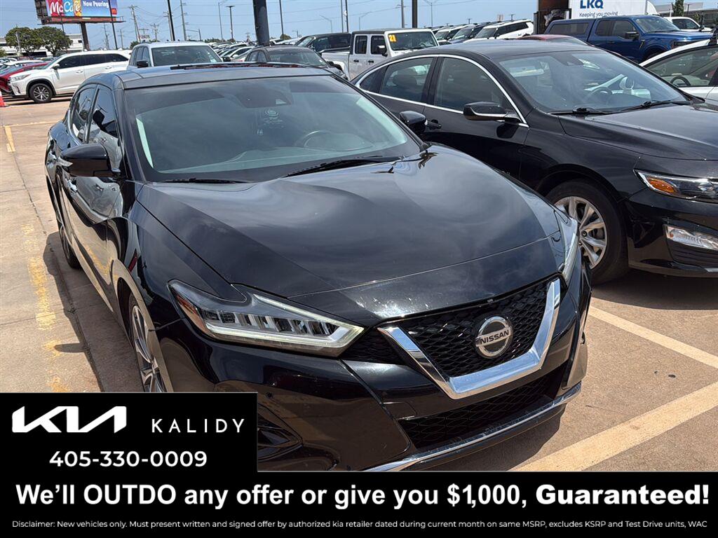 Super Black 2021 Nissan Maxima Sedan Front-Wheel Drive Continuously Variable Transmission