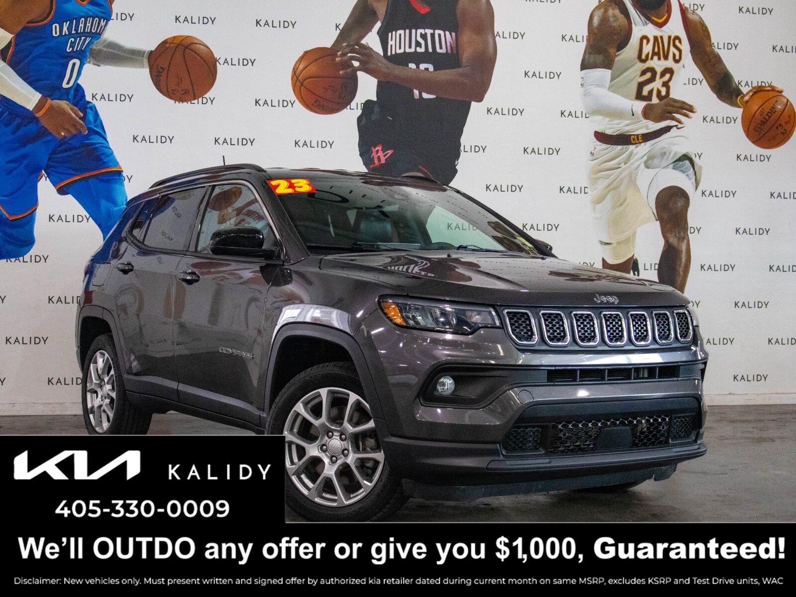 Gray (Granite Crystal Metallic Clearcoat) 2023 Jeep Compass SUV / Crossover Four-Wheel Drive 8-Speed Automatic