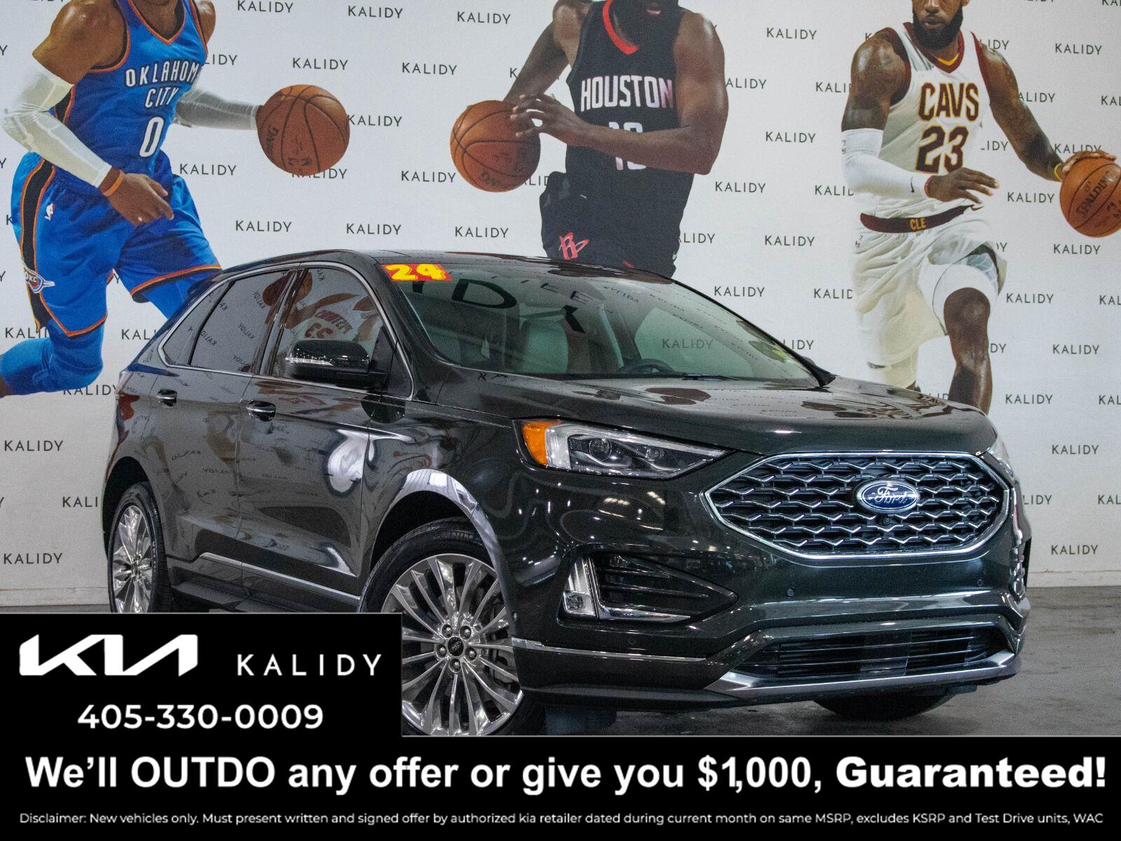 Forged Green Metallic 2024 Ford Edge SUV / Crossover All-Wheel Drive 8-Speed Automatic