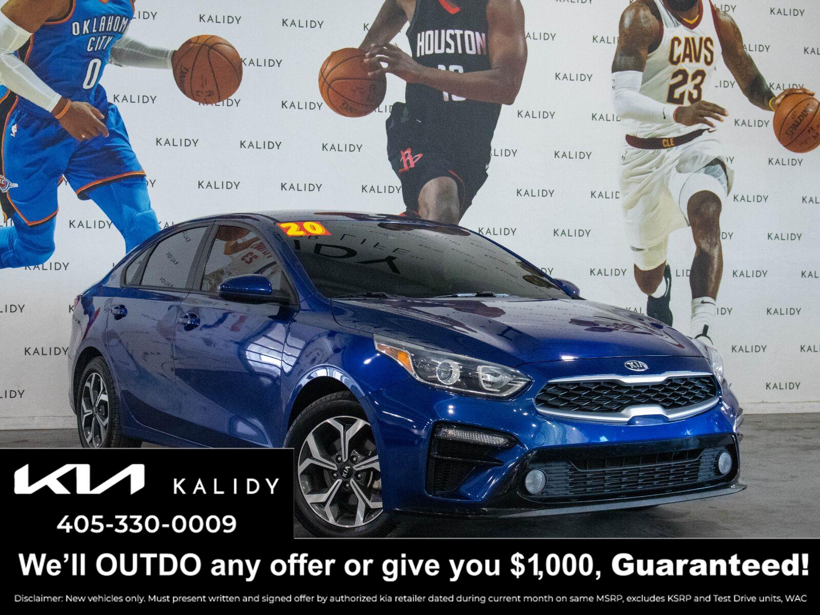 Deep Sea Blue 2020 Kia Forte Sedan Front-Wheel Drive Continuously Variable Transmission