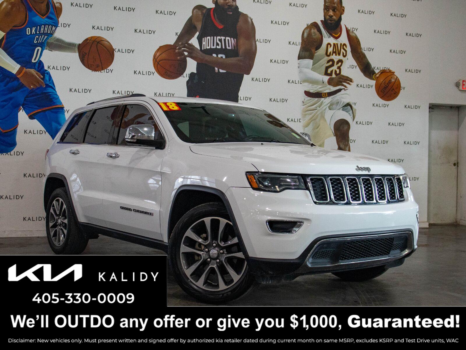 Bright White Clearcoat 2018 Jeep Grand Cherokee SUV / Crossover 4X2 8-Speed Automatic