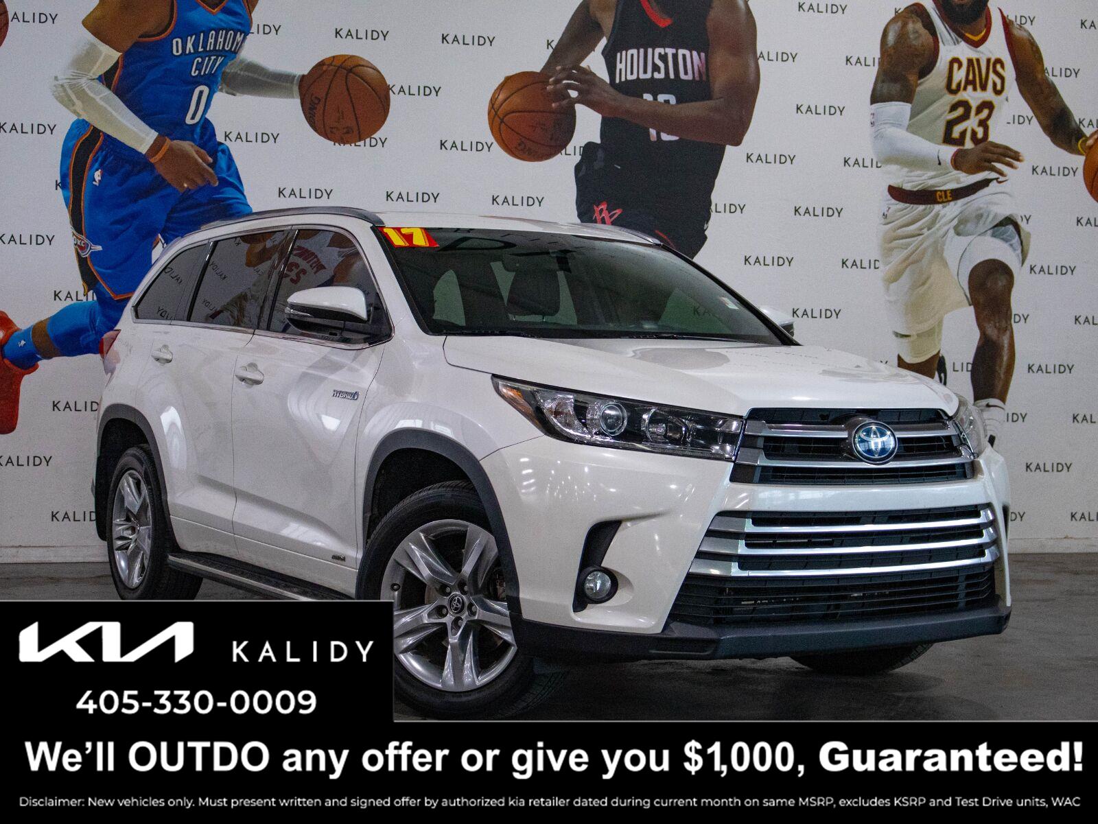 White (Blizzard Pearl) 2017 Toyota Highlander Hybrid SUV / Crossover All-Wheel Drive Continuously Variable Transmission